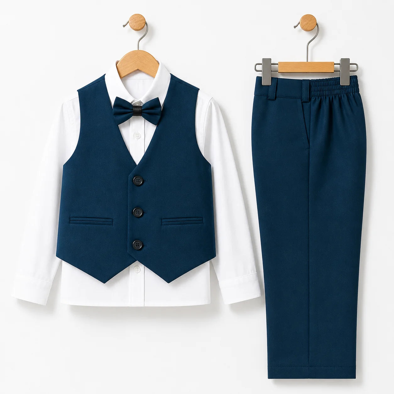 Baby Boy Marine Blue Waistcoat Formal Set