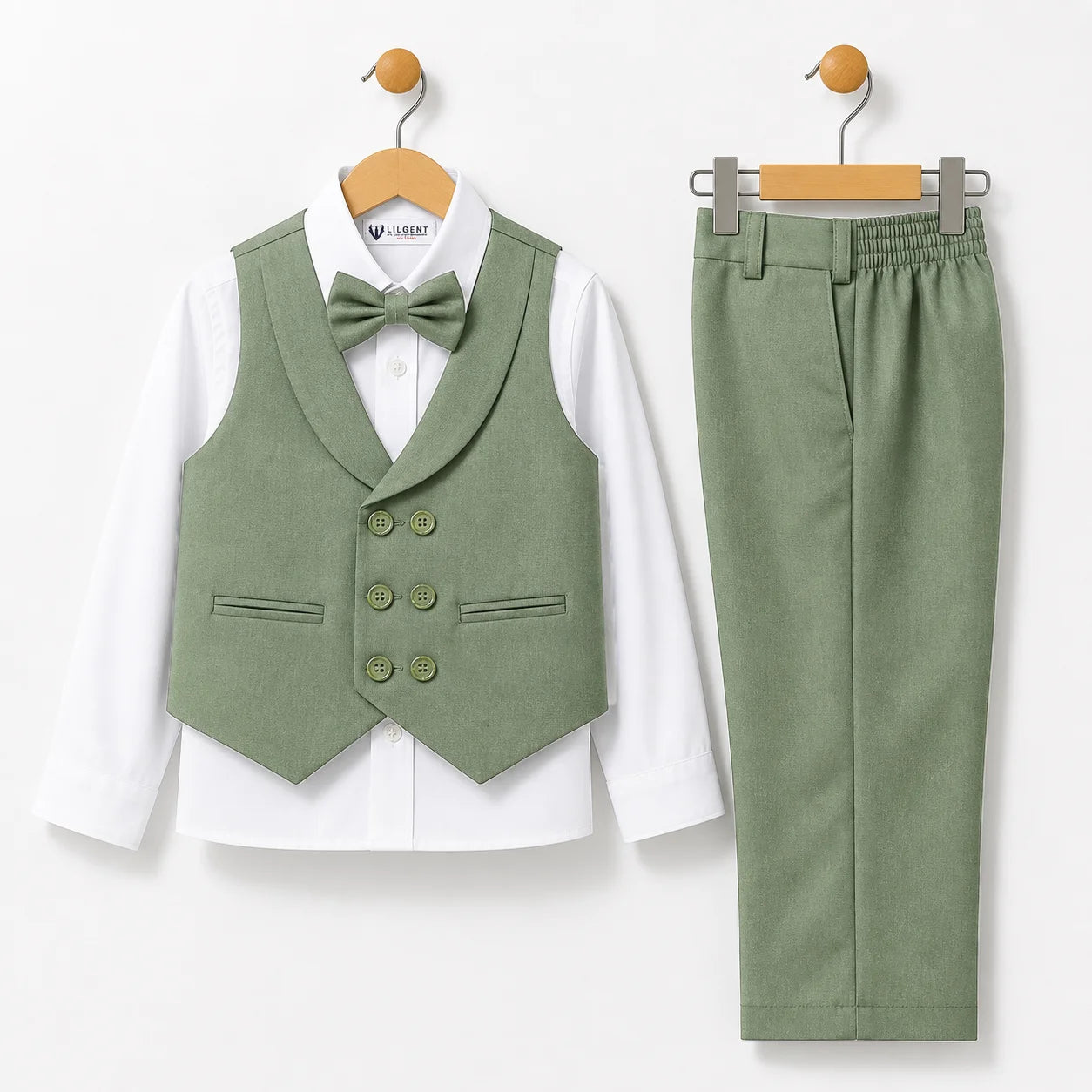 Baby Boy Sea Green Waistcoat Formal Set