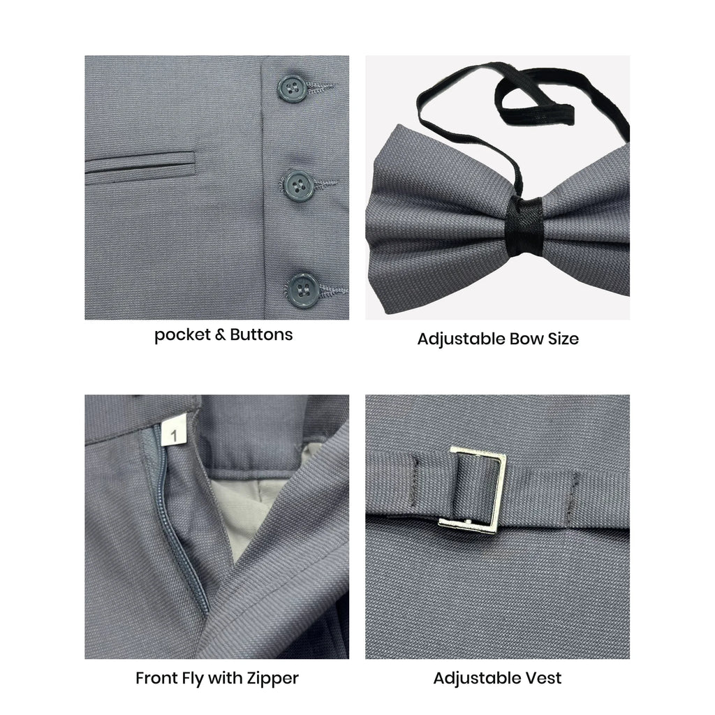 Baby Boy Smoke Grey Waistcoat Formal Set