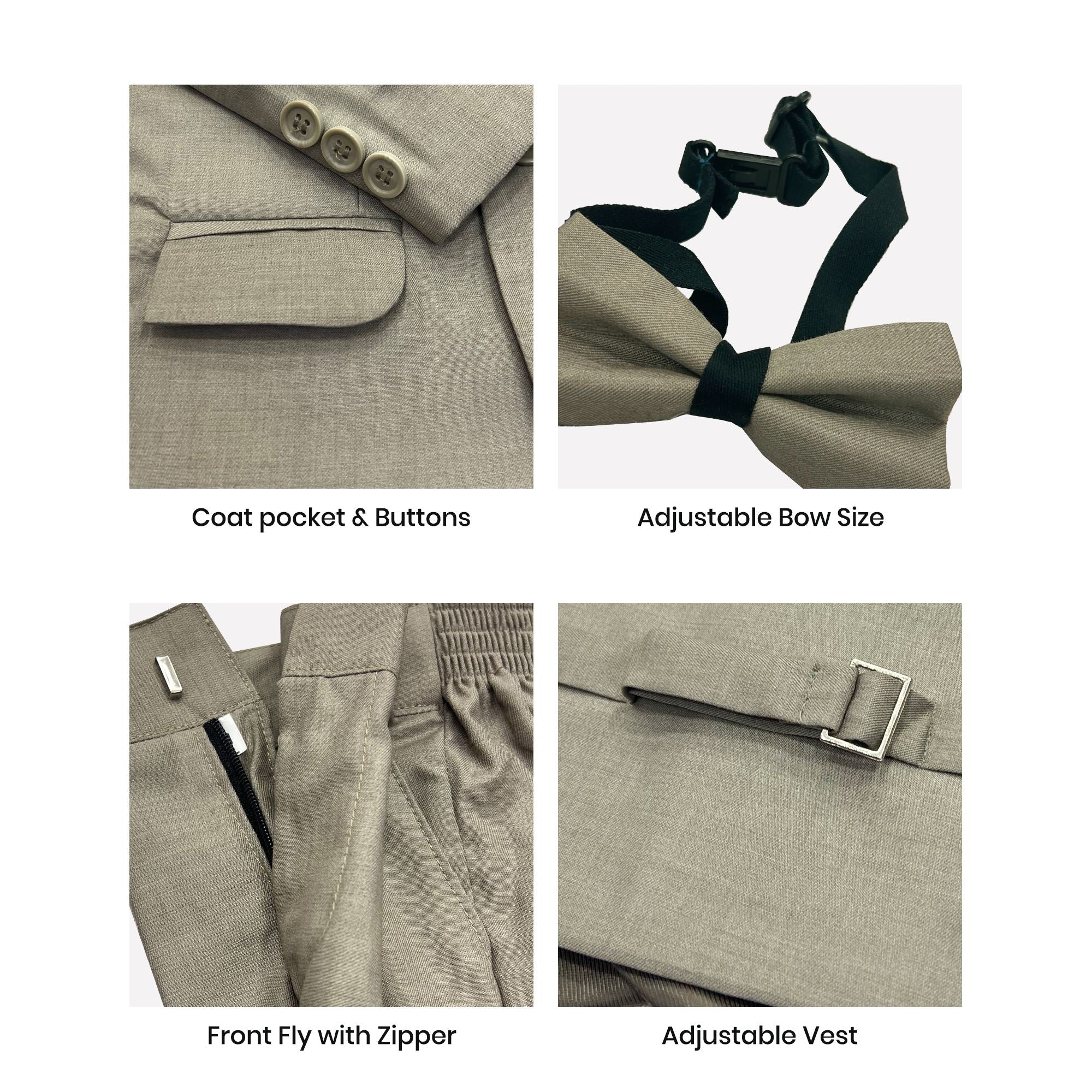 Baby Boy 4 Piece Light brown Formal Suit