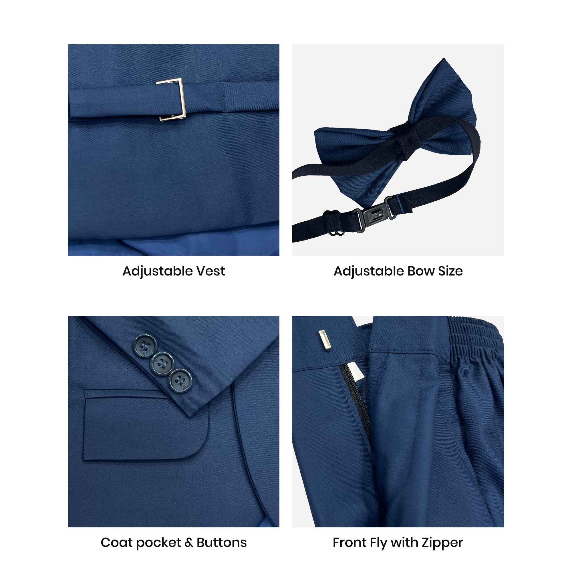 Baby Boy 4 Piece Royal Blue Formal Suit