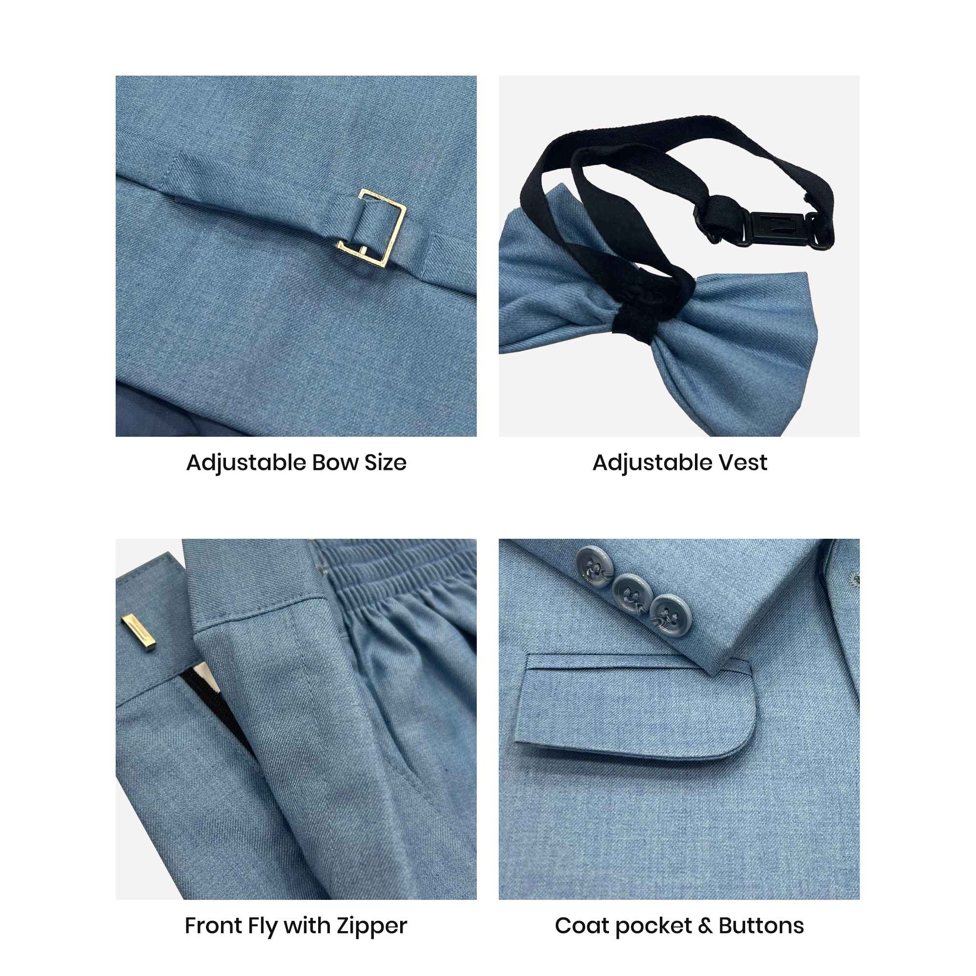 Baby Boy 4 Piece Light Blue Formal Suit