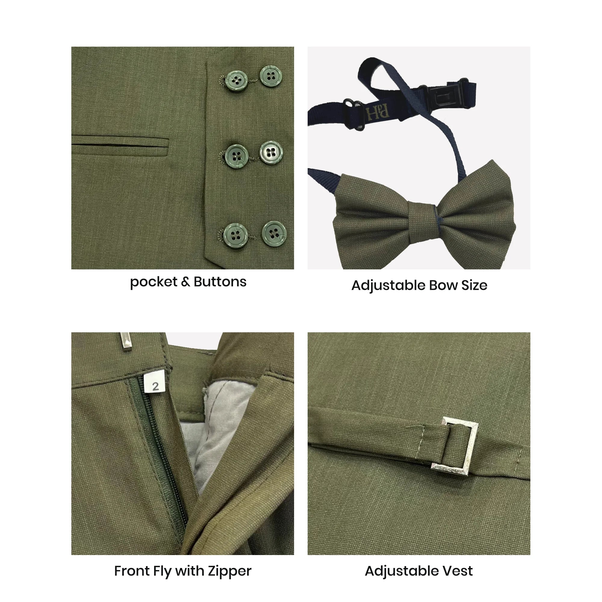 Baby Boy Light Green Waistcoat Formal Set