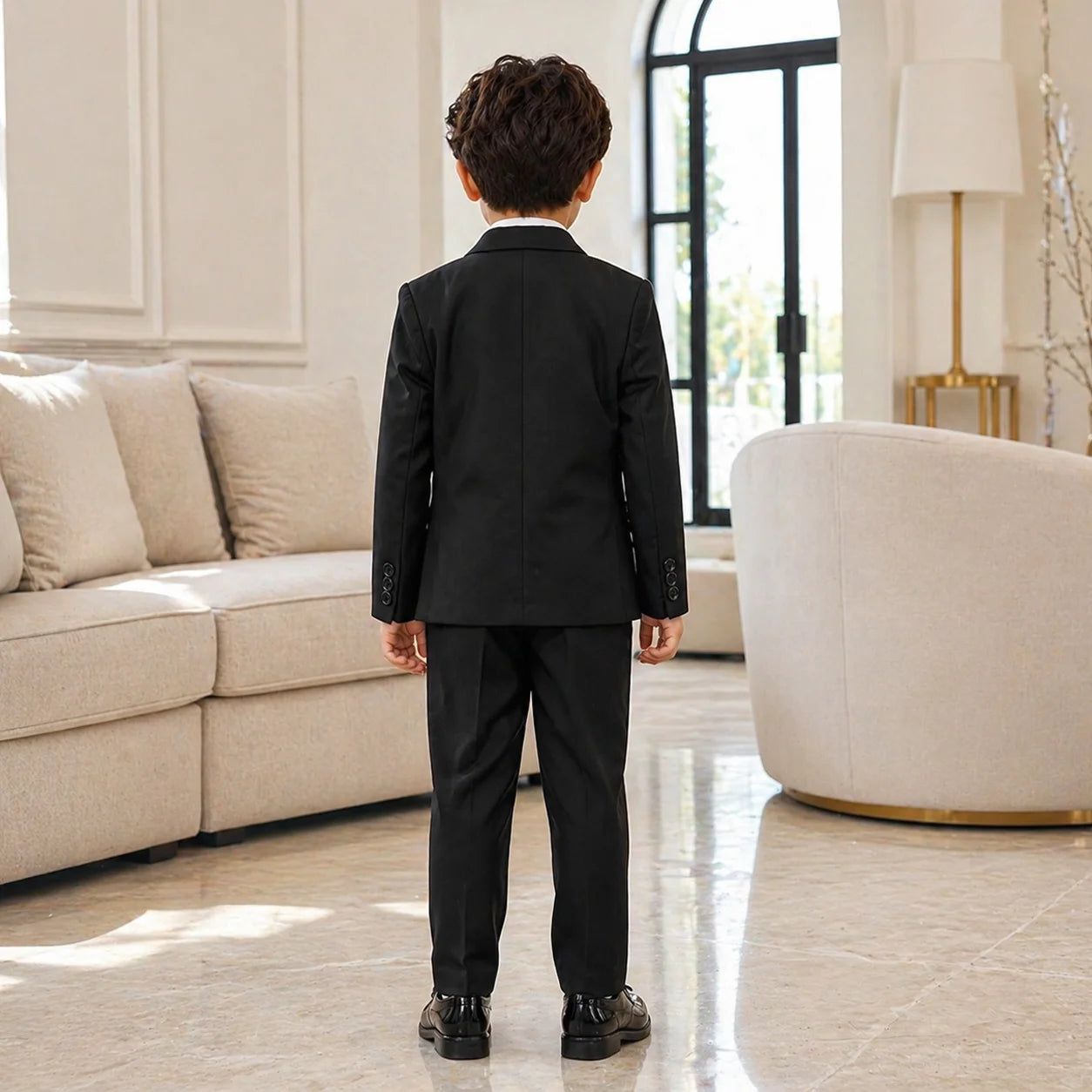 Baby Boy 4 Piece Coat Formal Suit Black