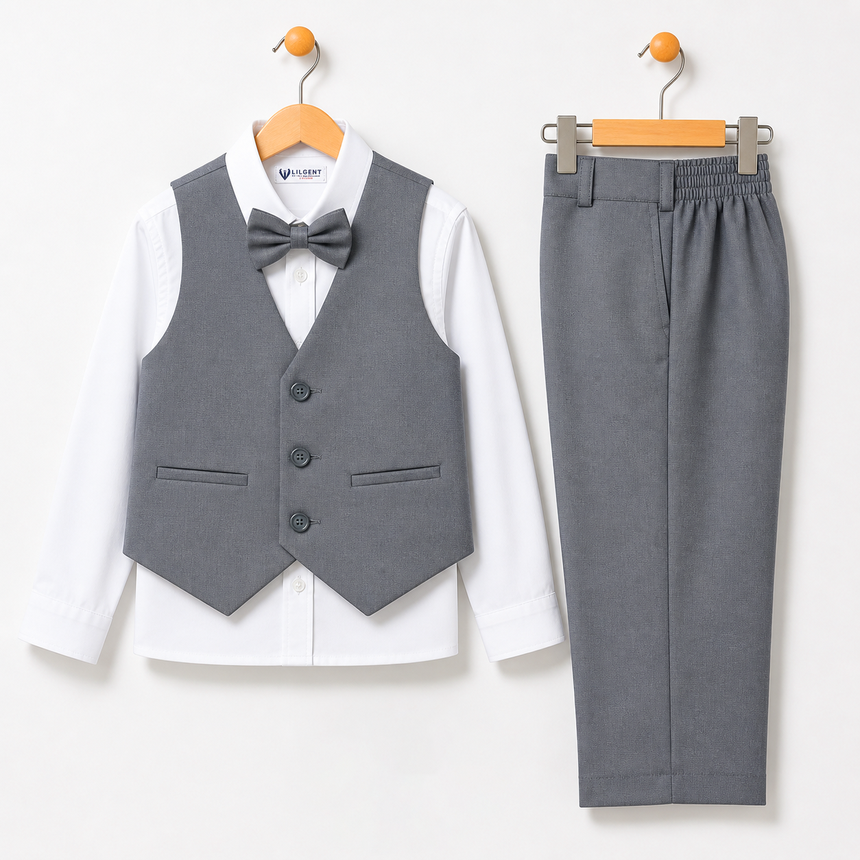 Baby Boy Smoke Grey Waistcoat Formal Set