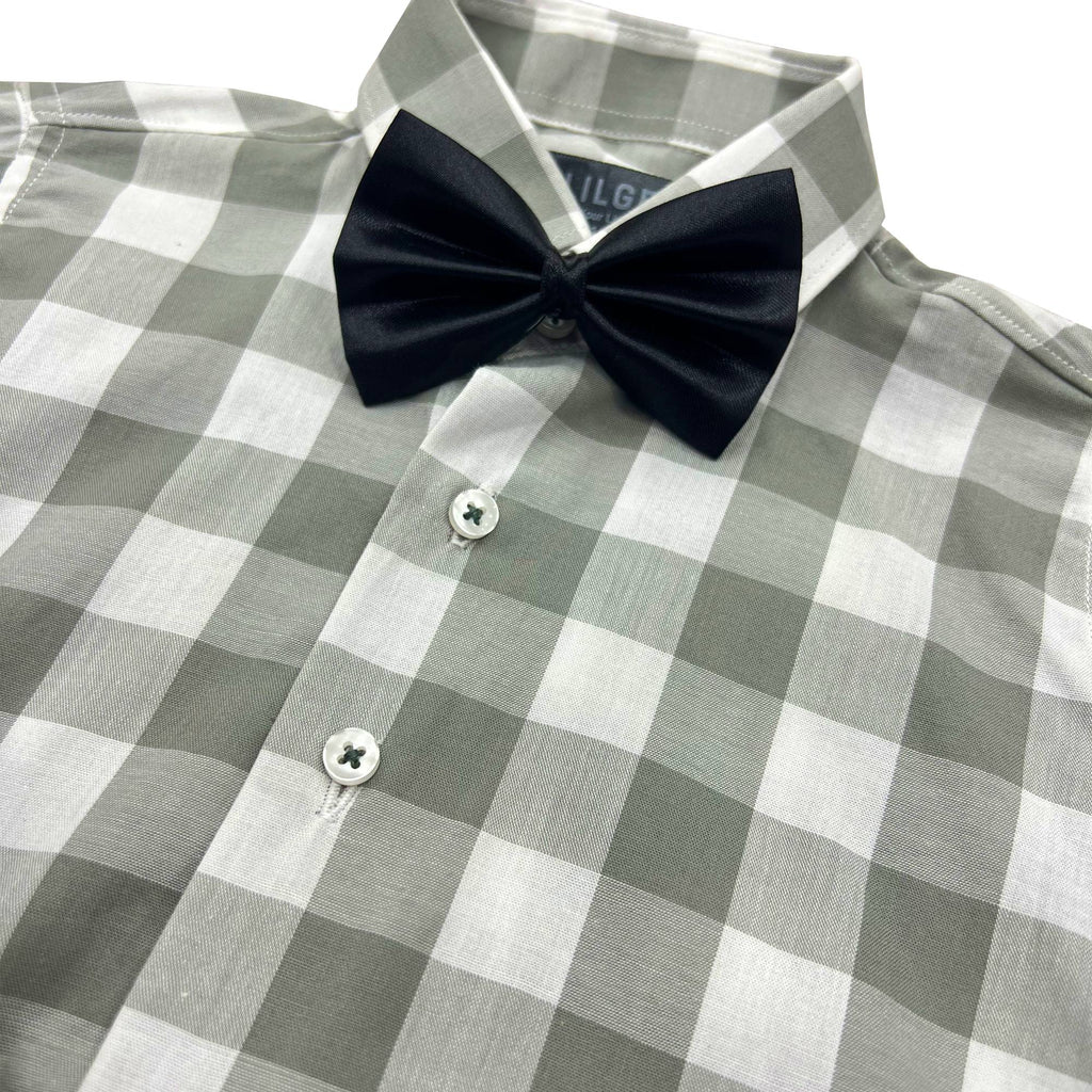 Baby Boy 4 Piece Set Greenish Grey Checked Formal Set