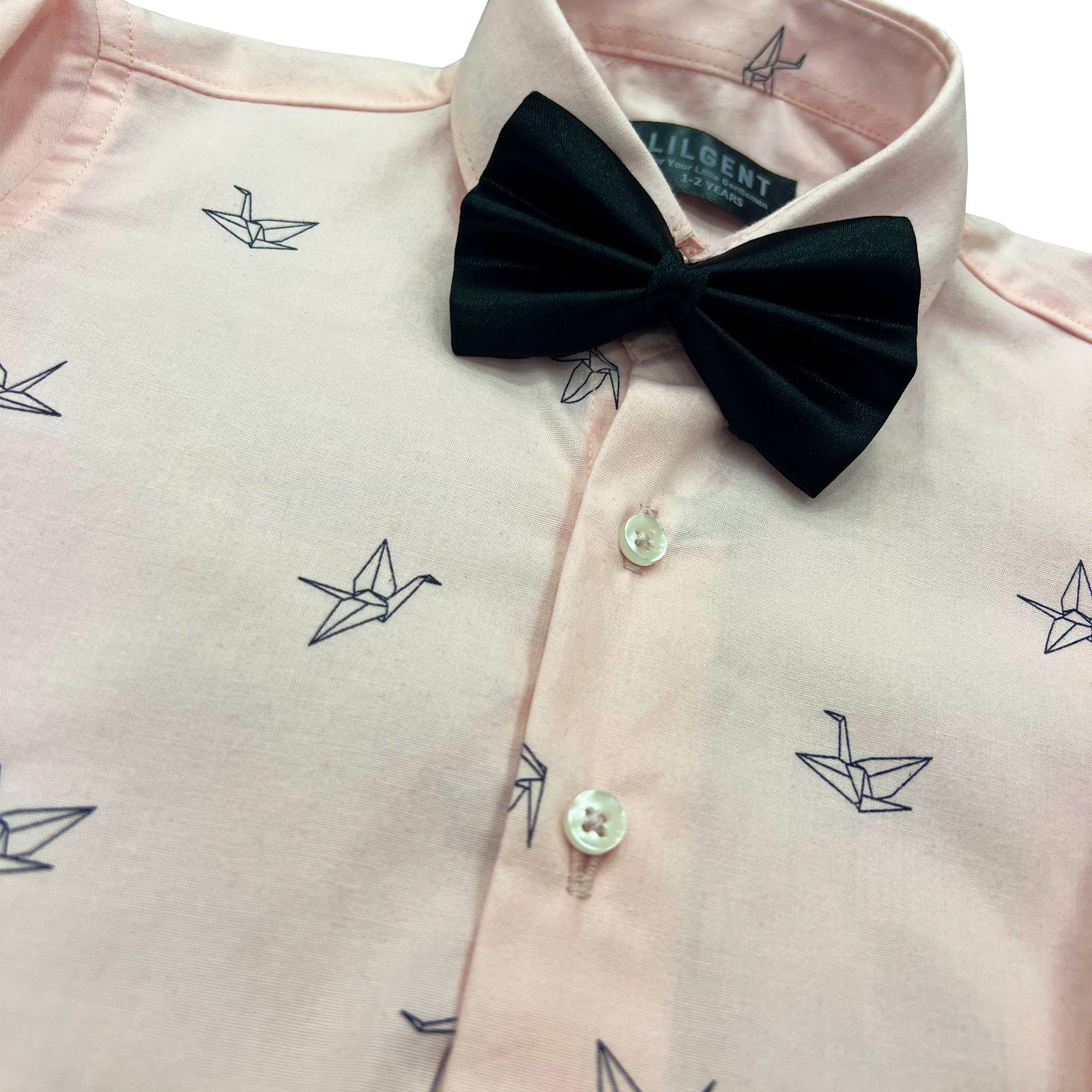 Baby Boy 4 Piece Set Pink Print Formal Set