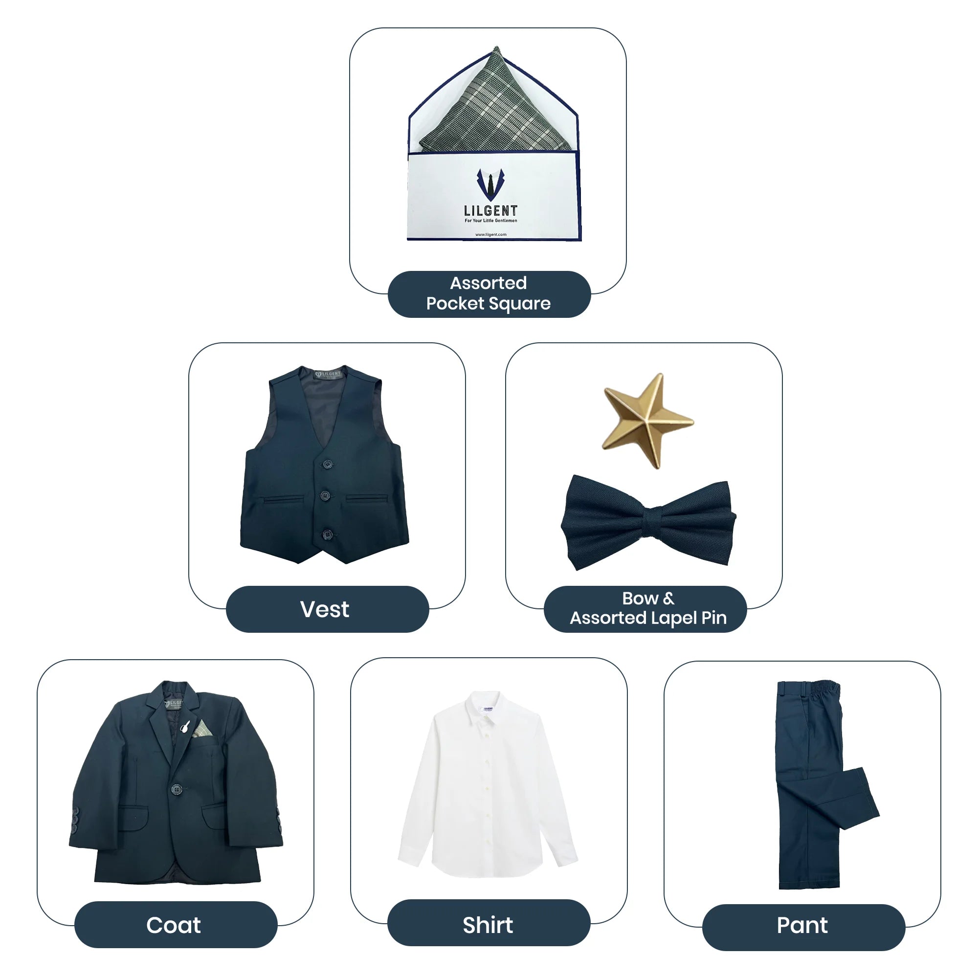 Baby Boy 4 Piece Plain Dark Green Formal Suit