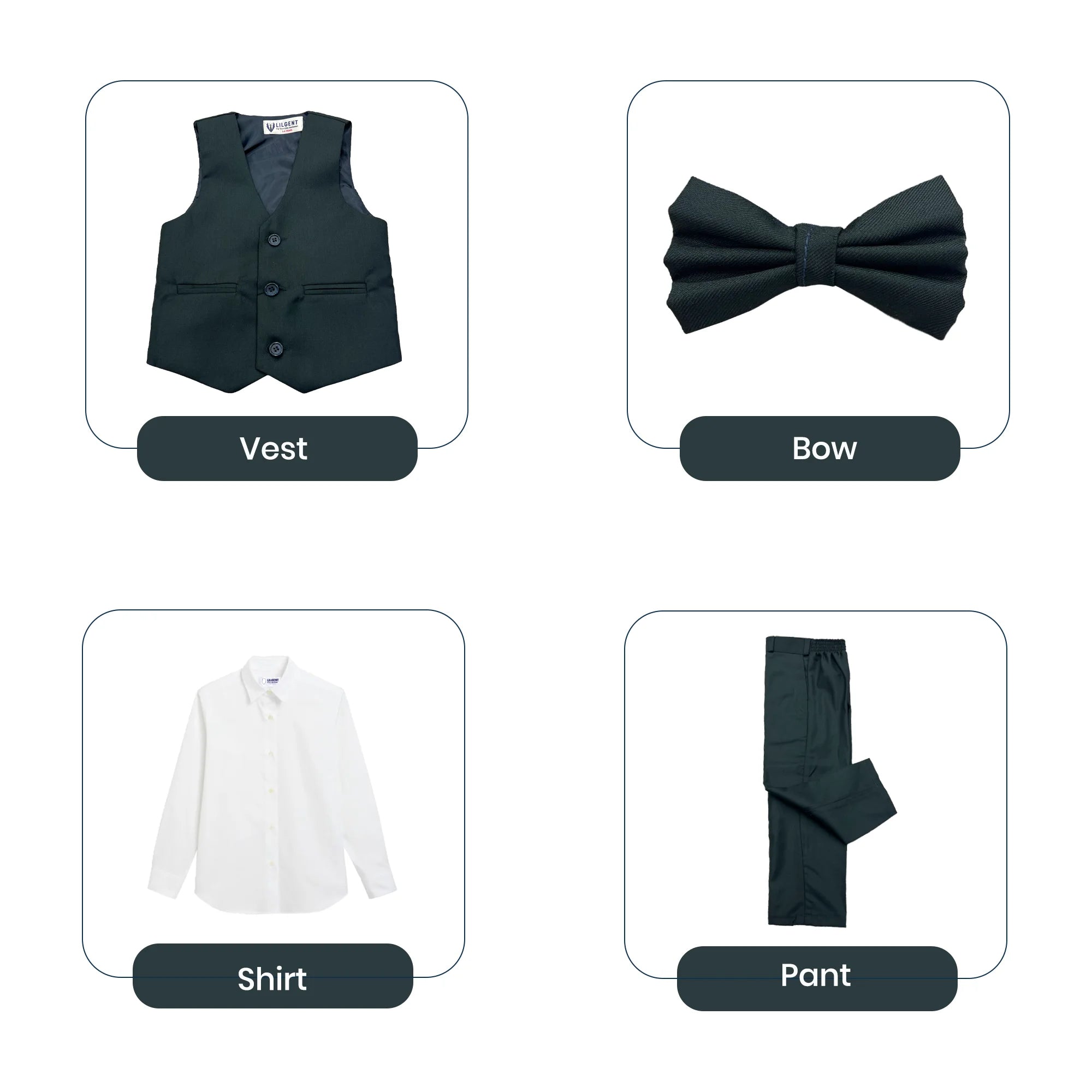 Baby Boy Bottle Green Waistcoat Formal Set