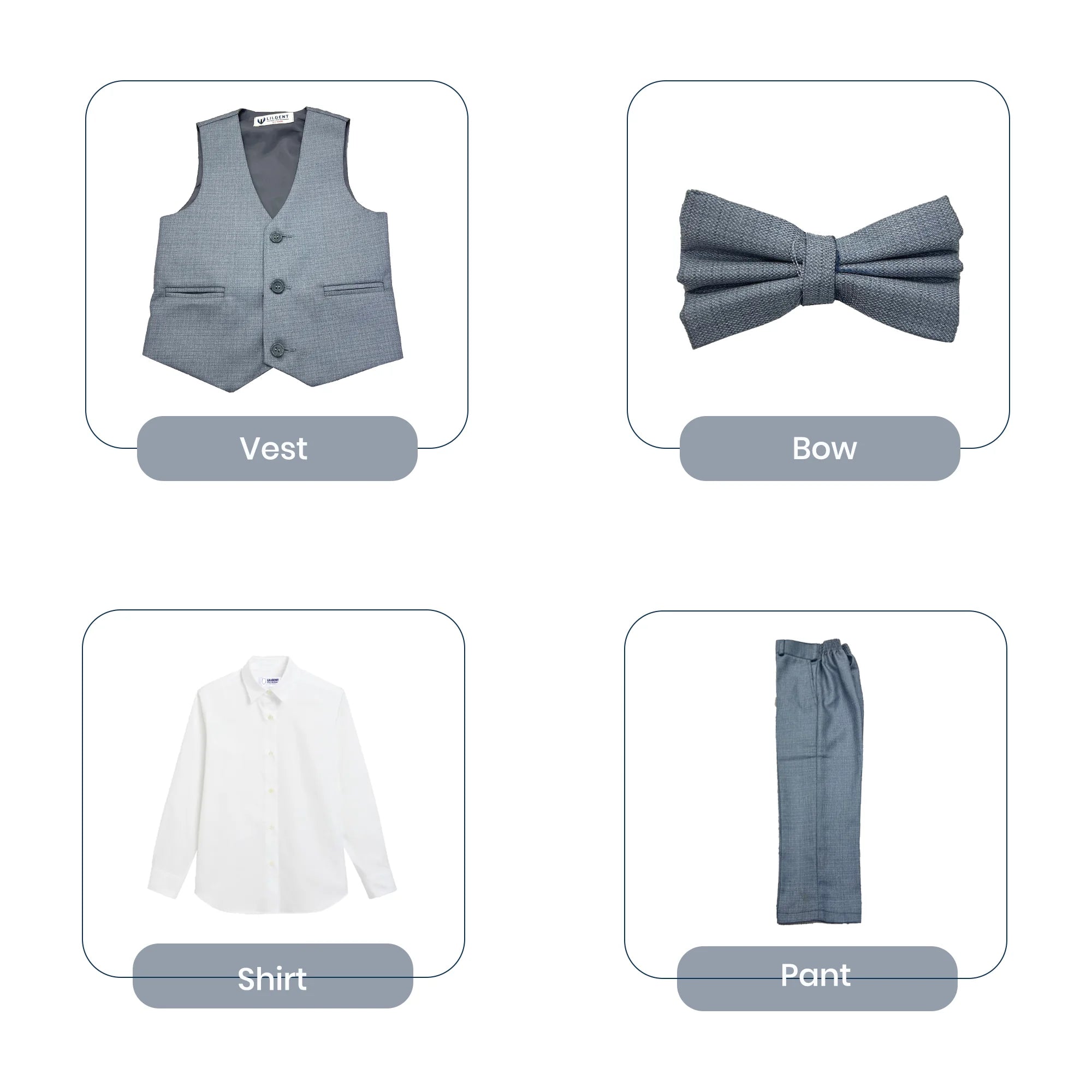 Baby Boy Light Self Waistcoat Formal Set