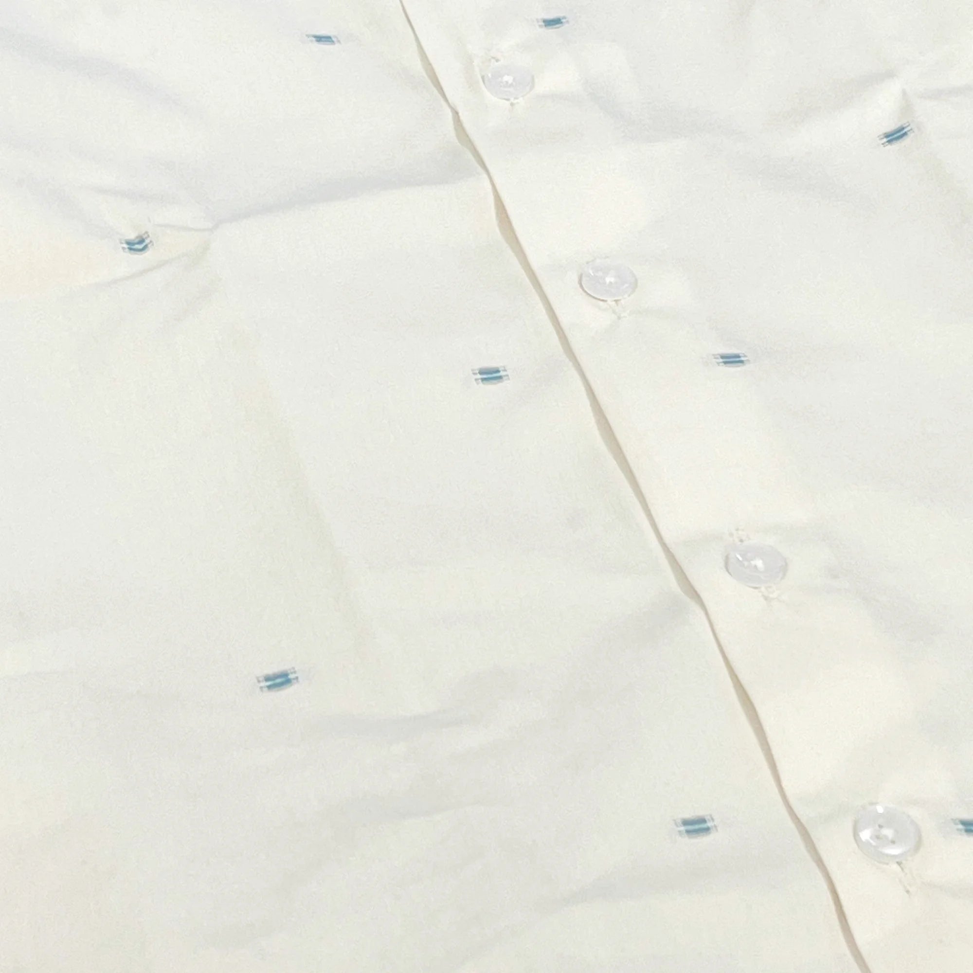 Baby Boy Off White Self Shirt / Blue pant Formal Gallis suit