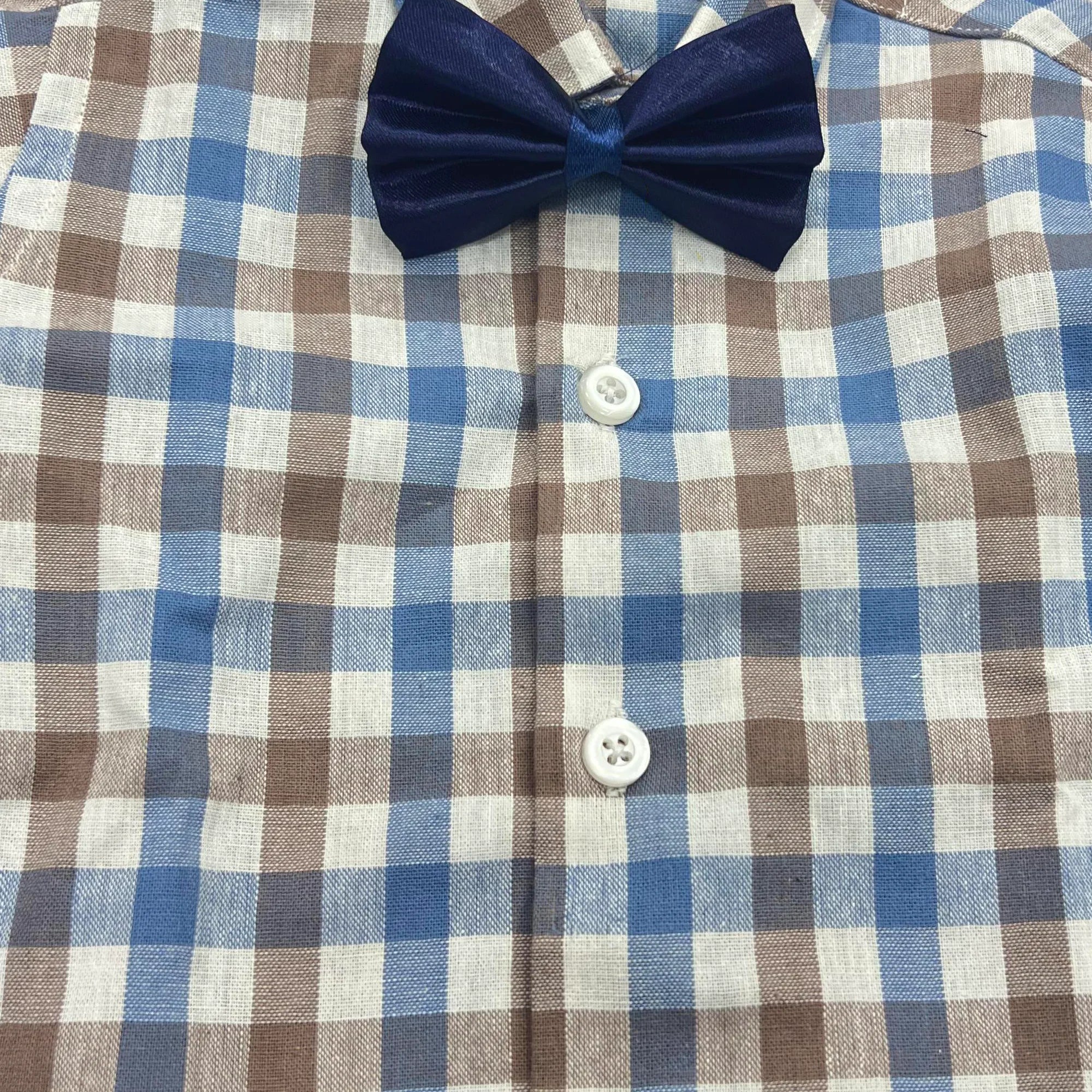 Baby Boy Big Multi checked Navy pant Formal Gallis suit