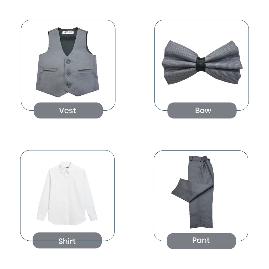 Baby Boy Smoke Grey Waistcoat Formal Set
