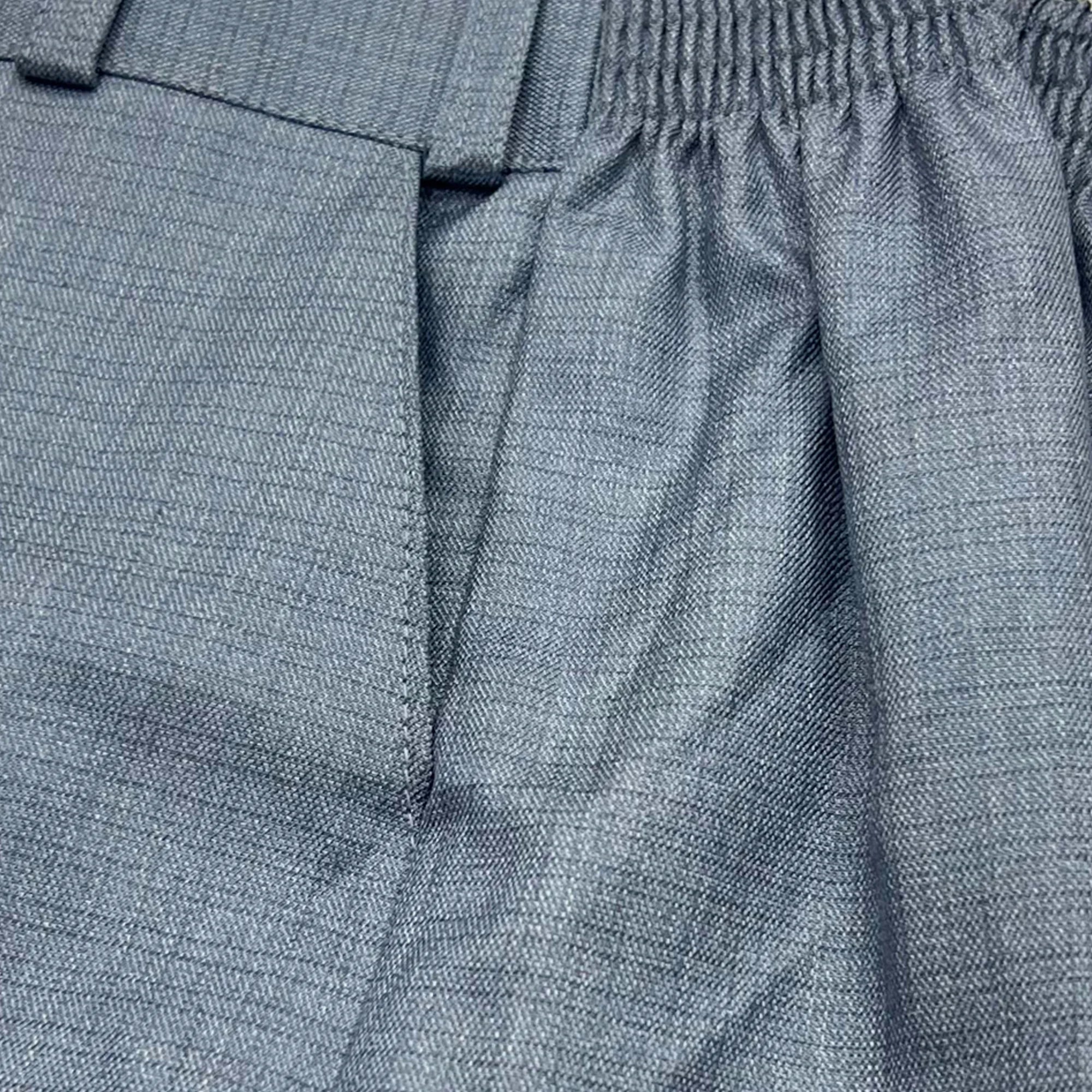 Baby Boy Light Grey Self Six button Waistcoat Formal Set