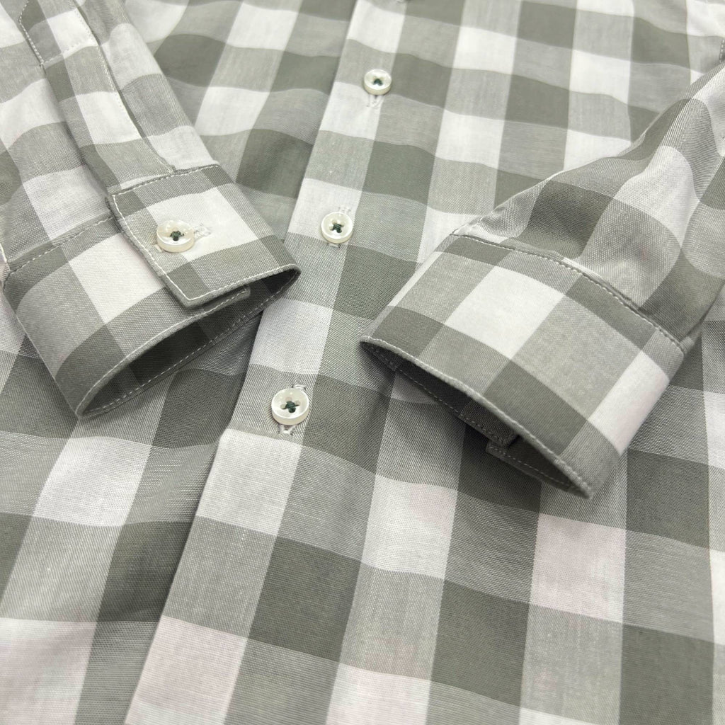 Baby Boy 4 Piece Set Greenish Grey Checked Formal Set