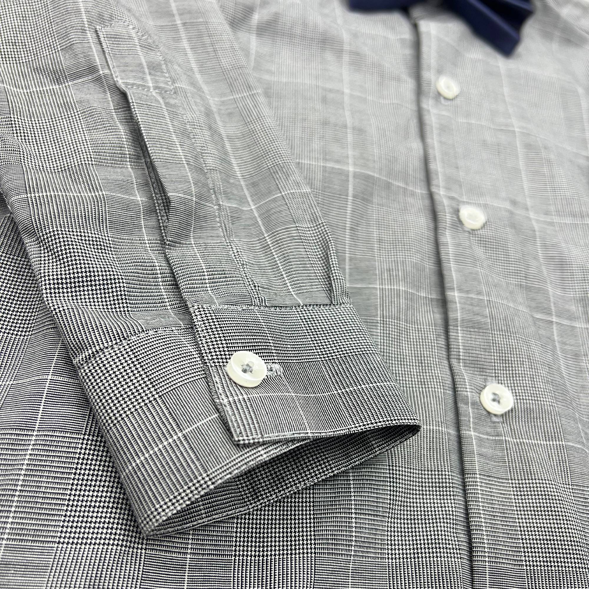 Baby Boy 4 Piece Set Grey Print / Navy Blue Formal Set