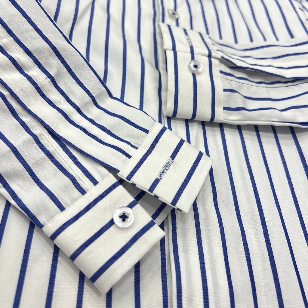 Baby Boy 4 Piece Set White / Blue Stripes Formal Set