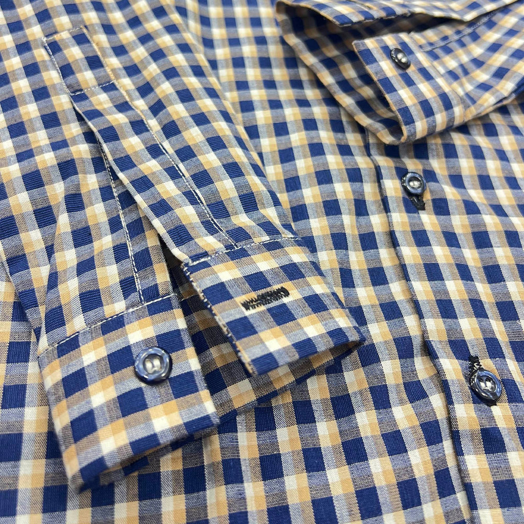 Baby Boy 4 Piece navy / Skin Check Print Formal set