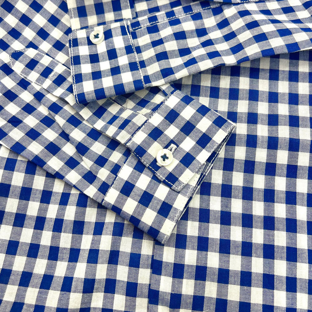 Baby Boy 4 Piece Set Blue Small Checked Print Formal Set