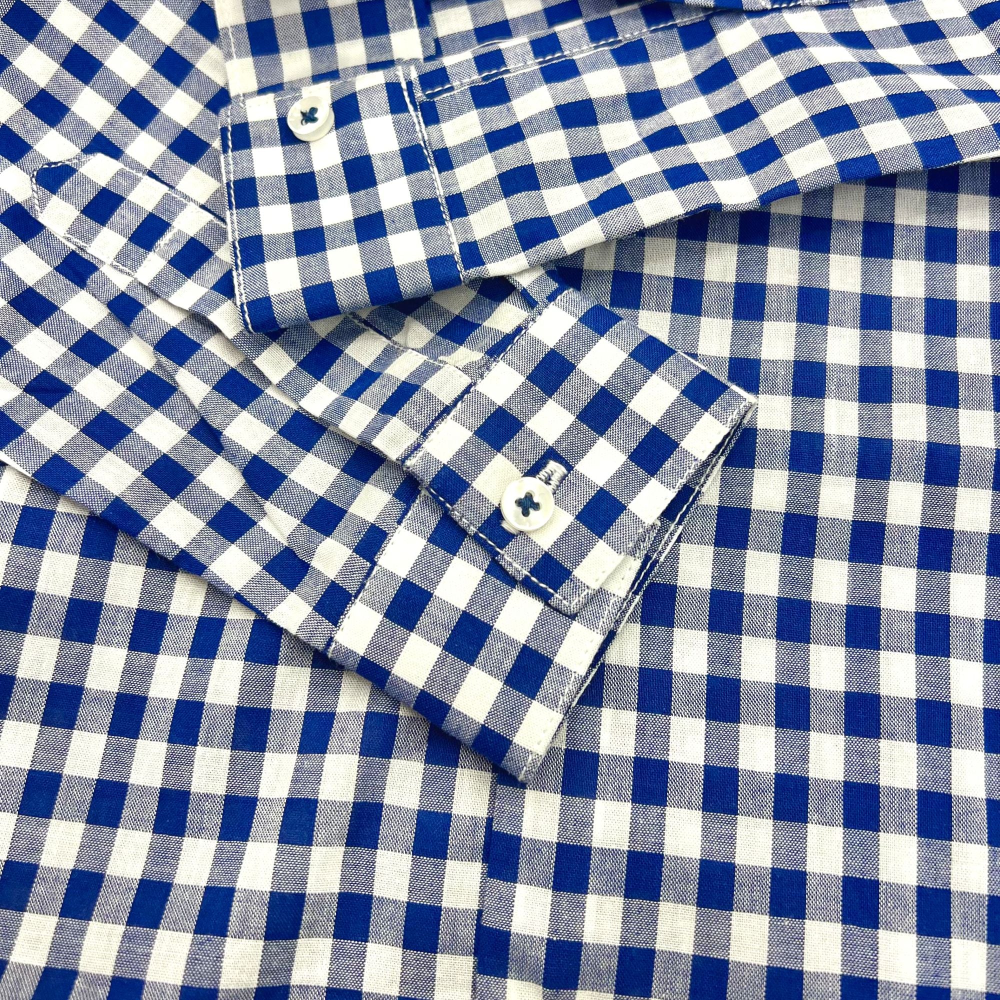 Baby Boy 4 Piece Set Blue Small Checked Print Formal Set