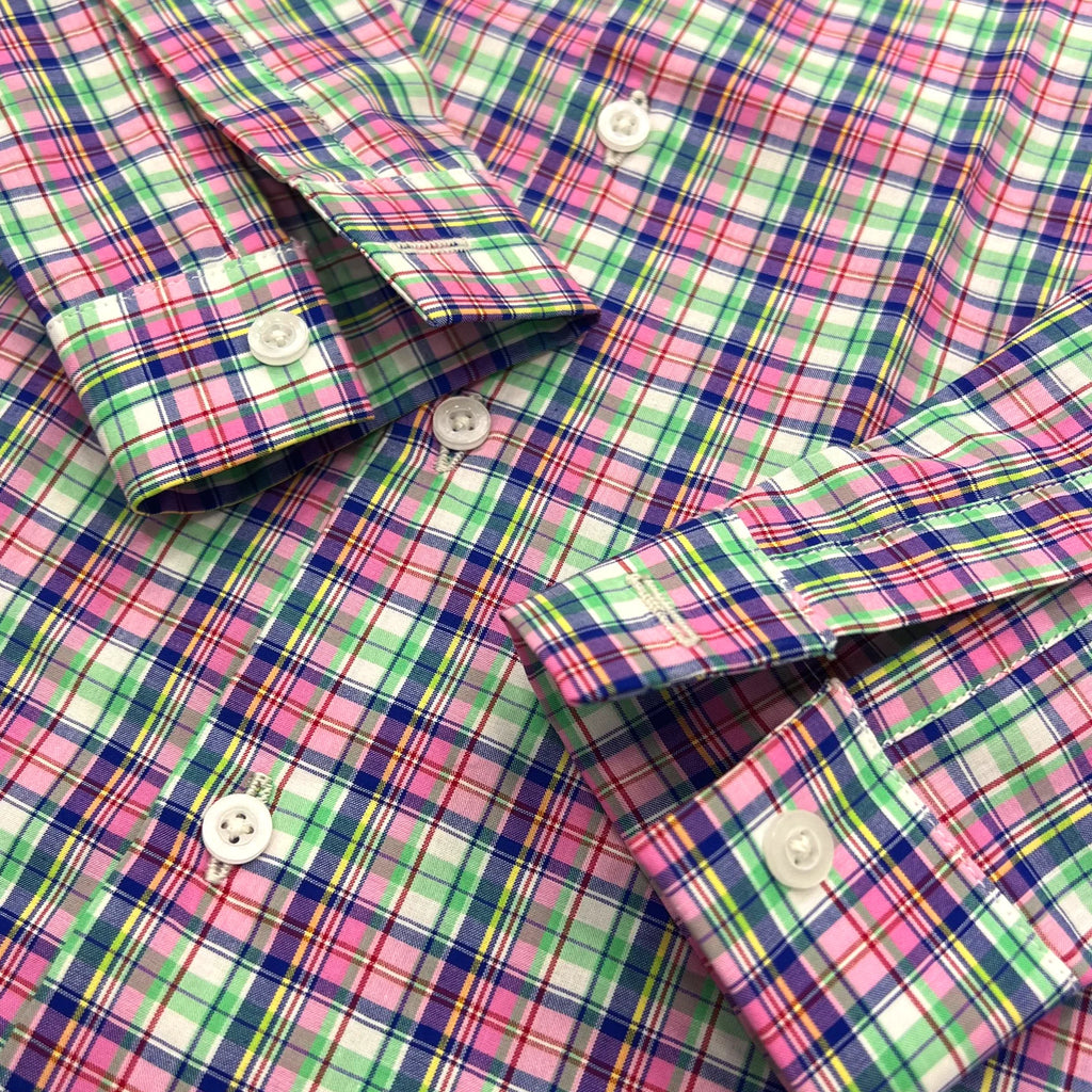 Baby Boy Green Multi Checked / Blue pant Formal Gallis suit