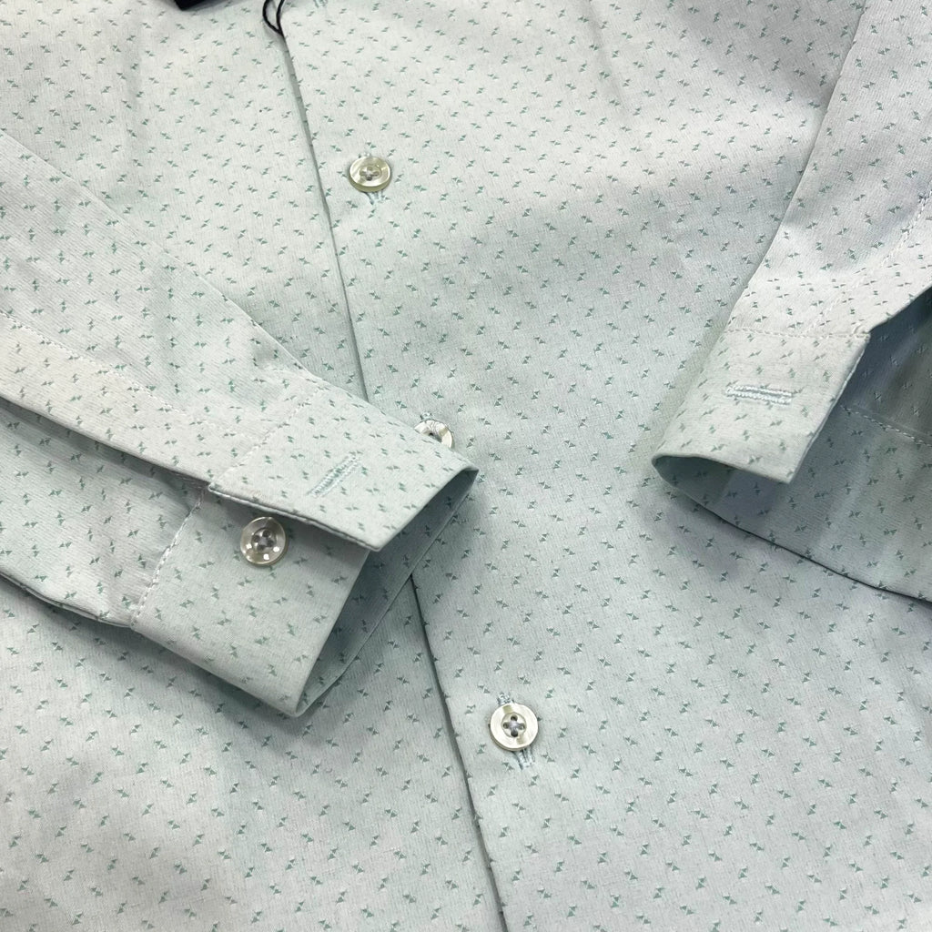Baby Boy Sea Green Self Shirt / Black pant Formal Gallis suit