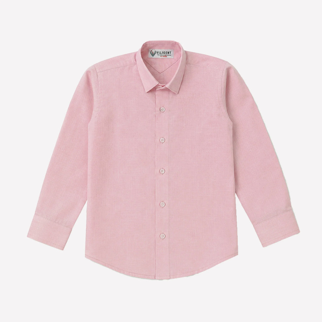 Baby Boy Light Pink Shirt / Black pant Formal Gallis suit