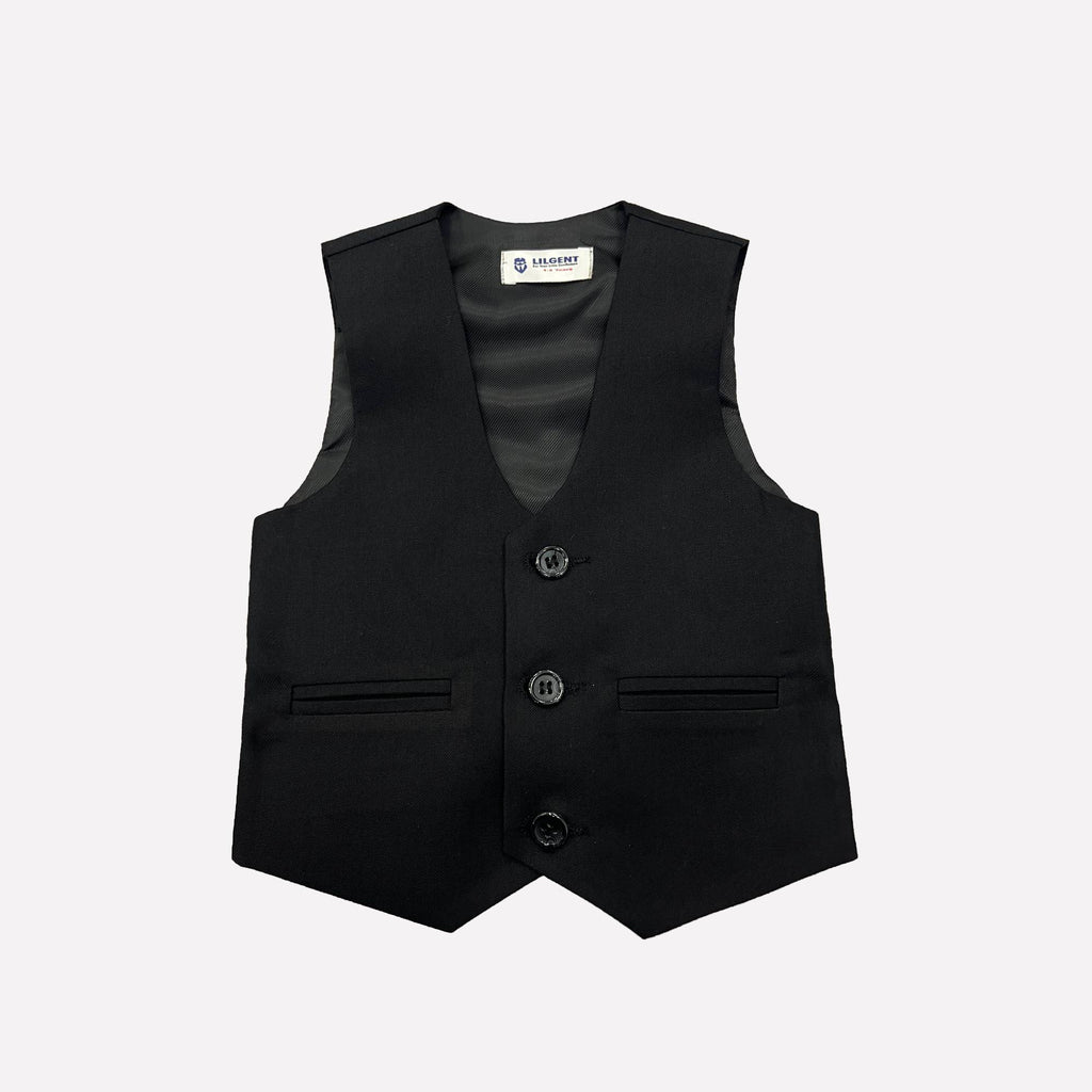 Baby Boy 4 Piece Jet Black Formal Suit