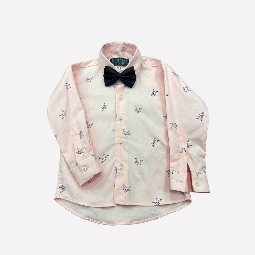 Baby Boy 4 Piece Set Pink Print Formal Set