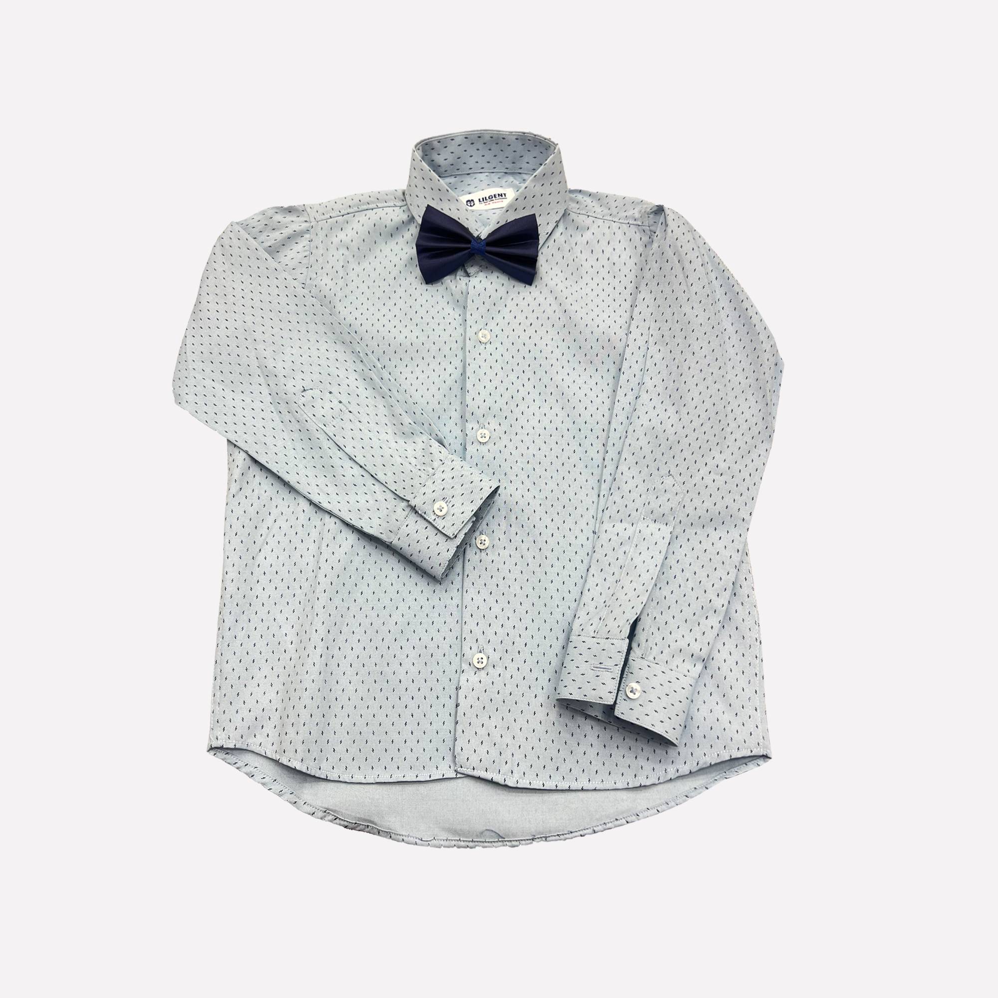 Baby Boy 4 Piece Set Sky Shirt / Navy Blue Pant Formal Set