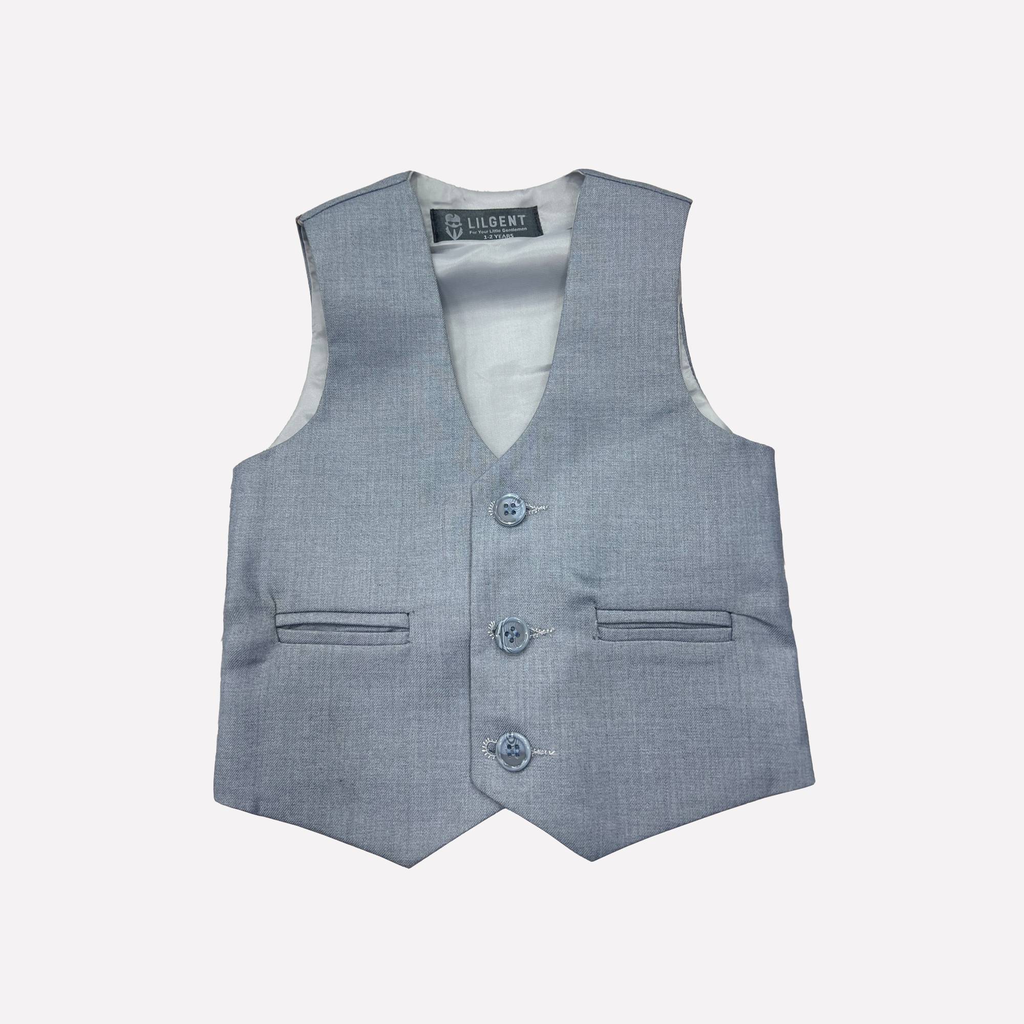 Baby Boy 4 Piece Grey Formal Suit