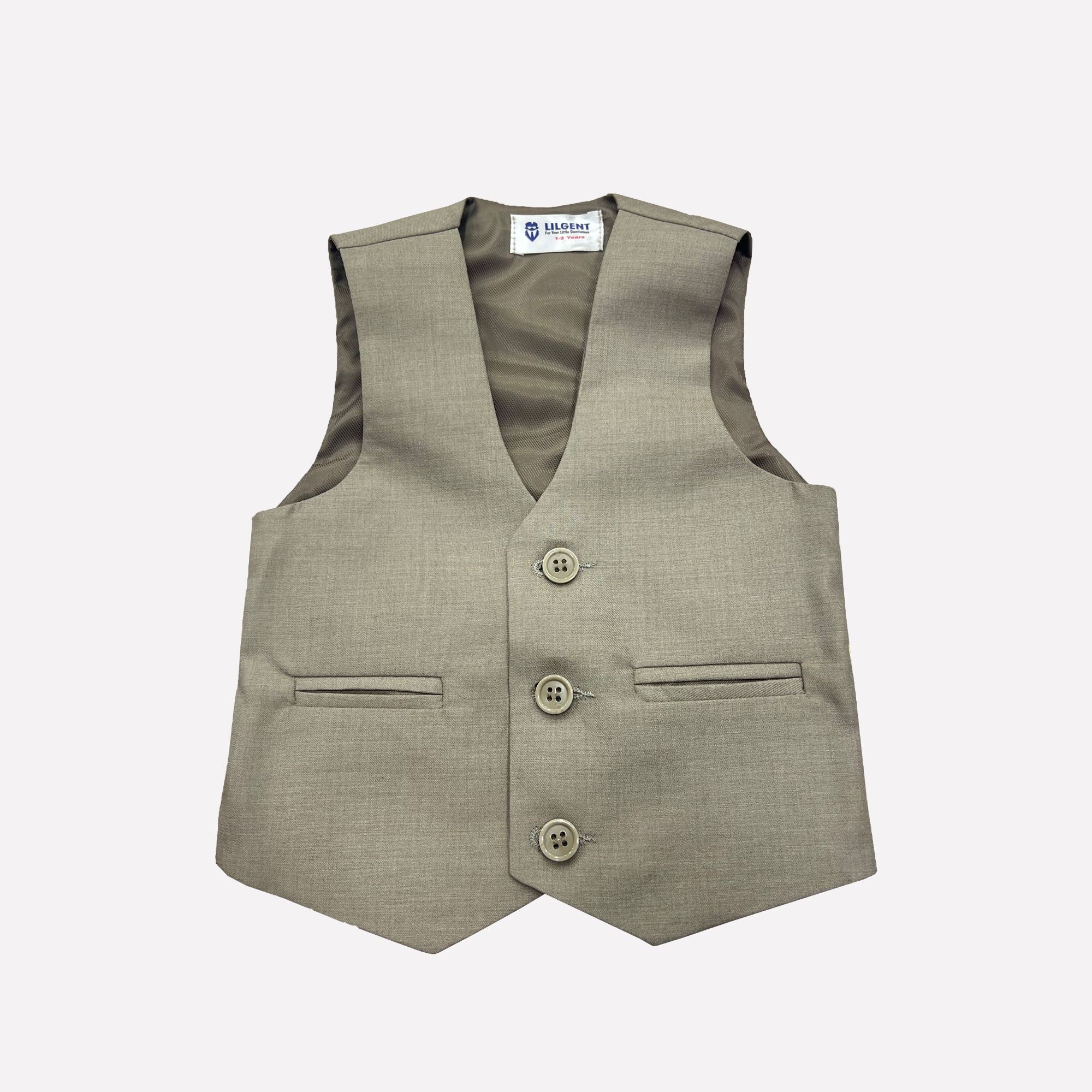 Baby Boy 4 Piece Light brown Formal Suit