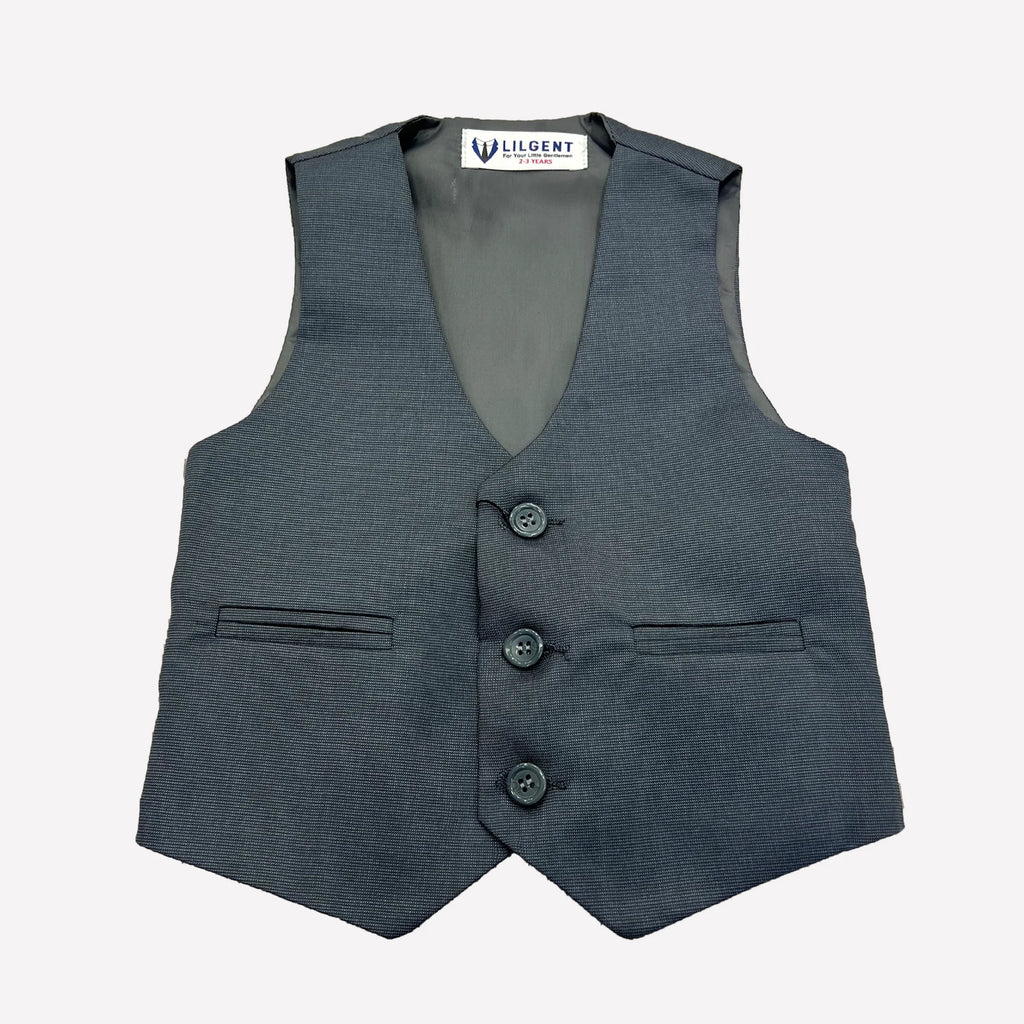 Baby Boy Medium Grey Waistcoat Formal Set