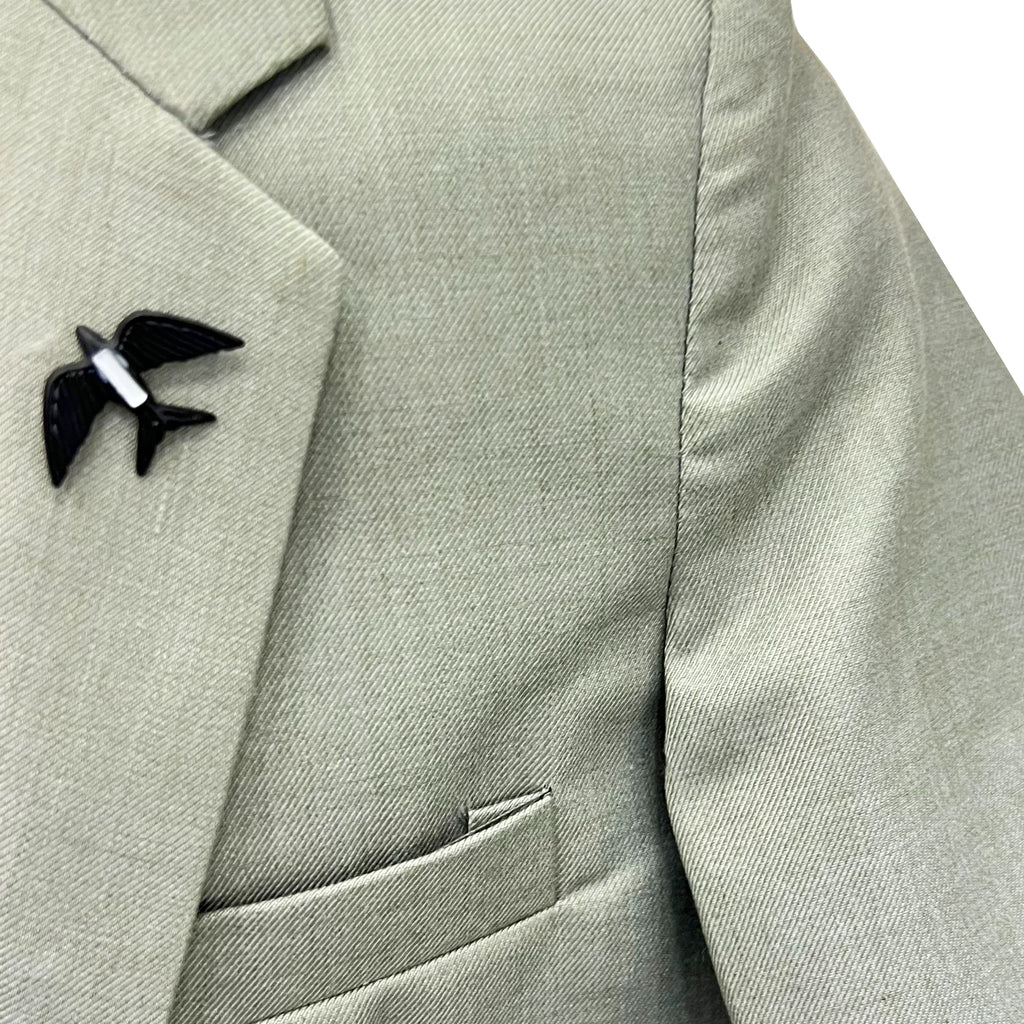 Baby Boy 4 Piece Coat Formal Suit Light Green Self