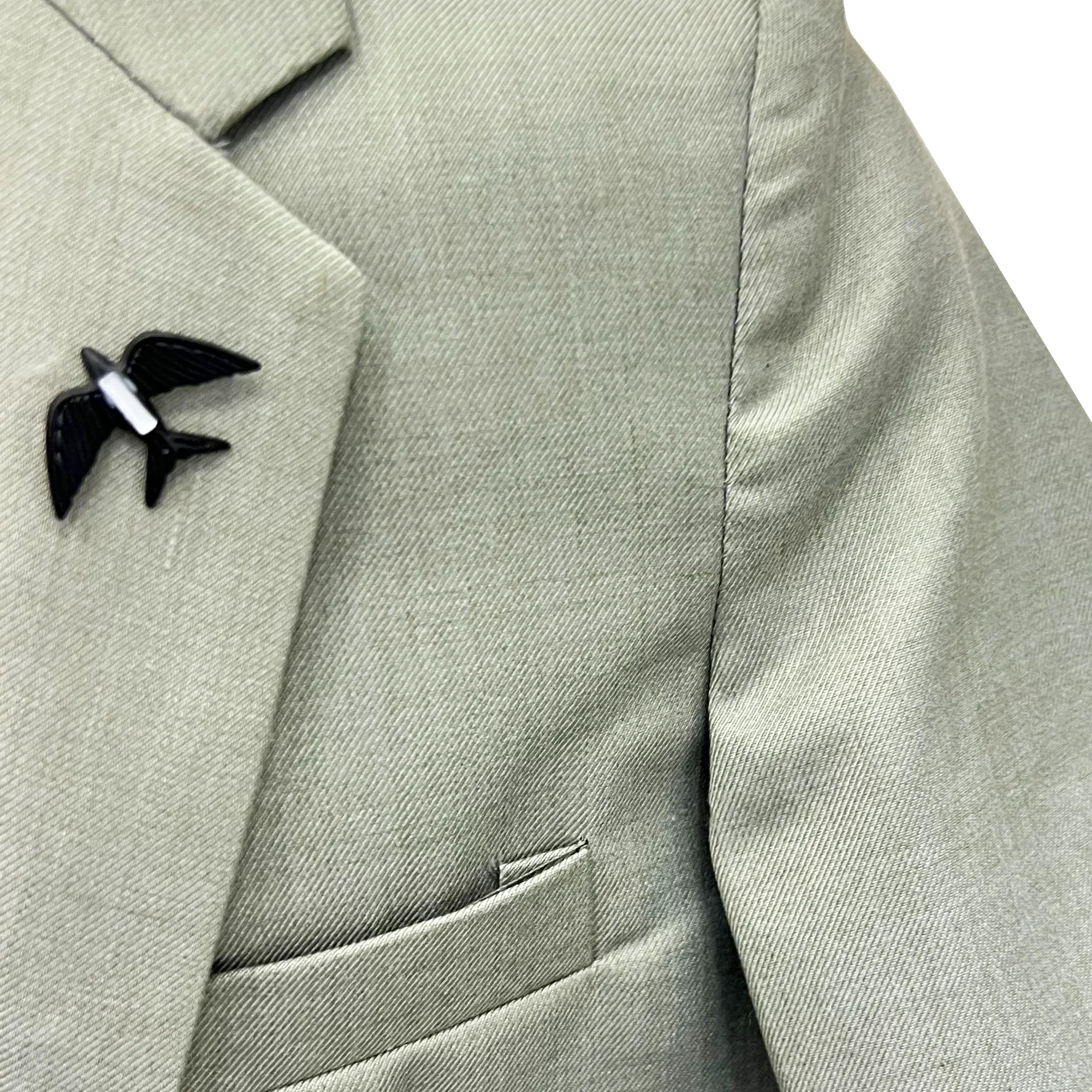 Baby Boy 4 Piece Coat Formal Suit Light Green Self