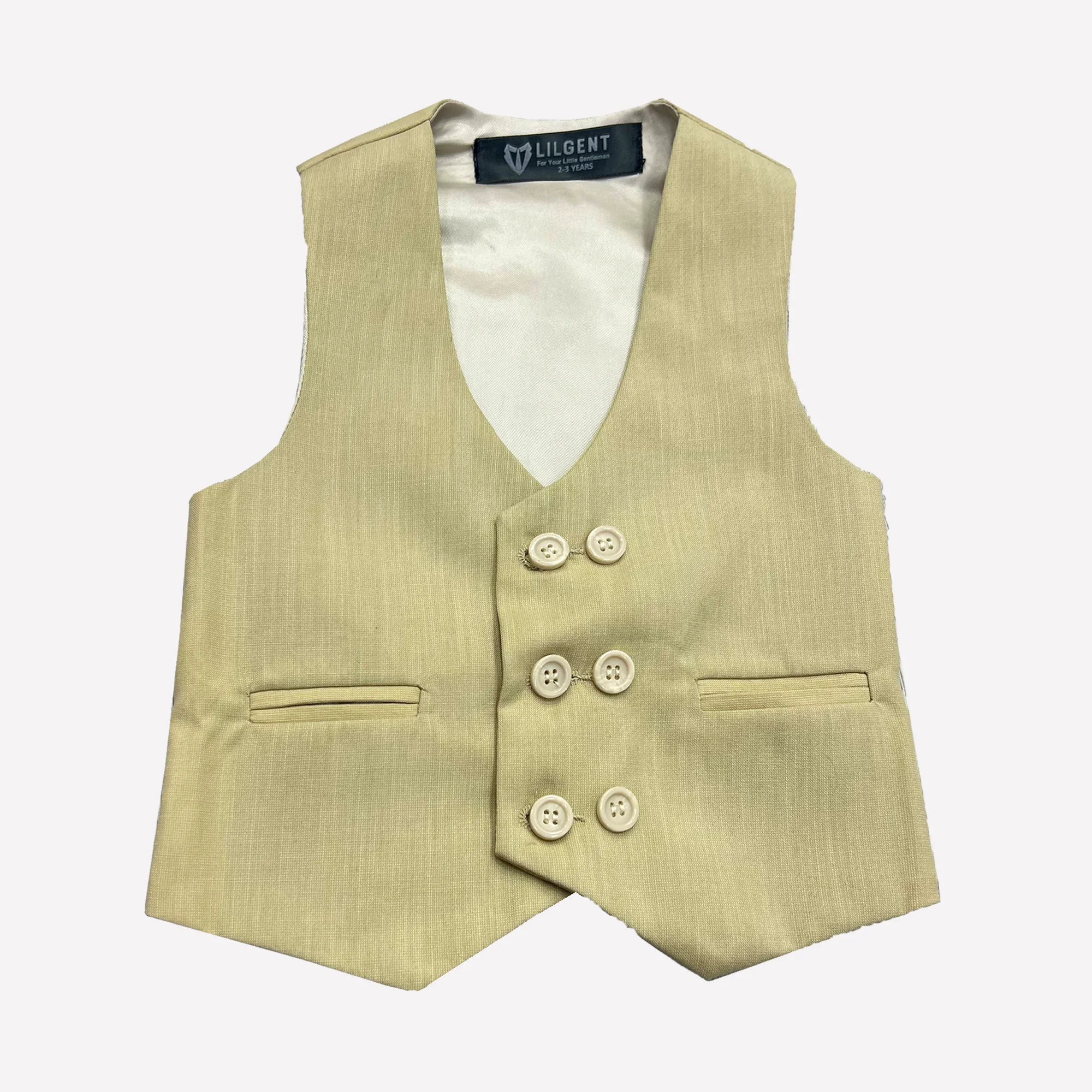 Baby Boy Light Fawn Six Button Waistcoat Formal Set