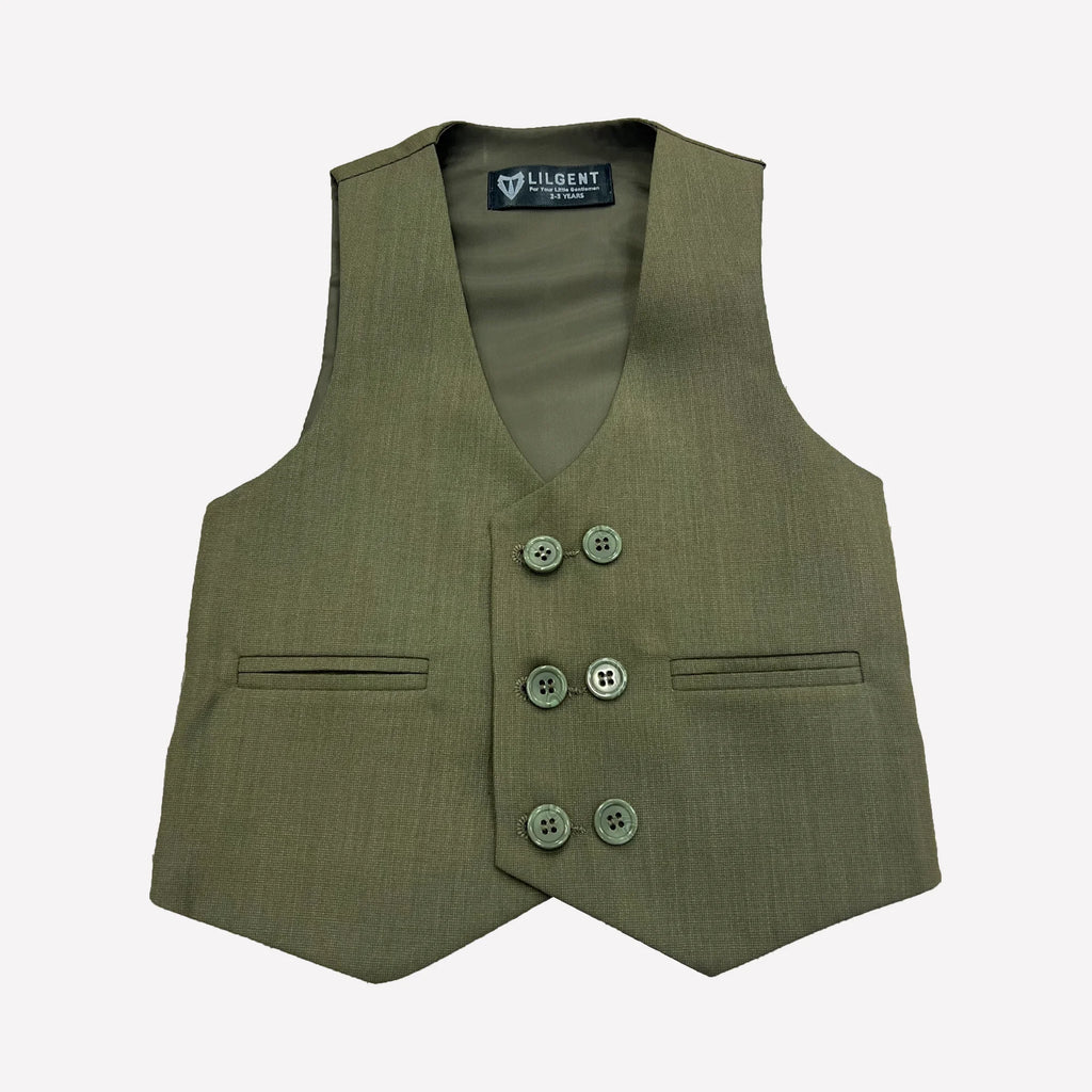 Baby Boy Light Green Waistcoat Formal Set