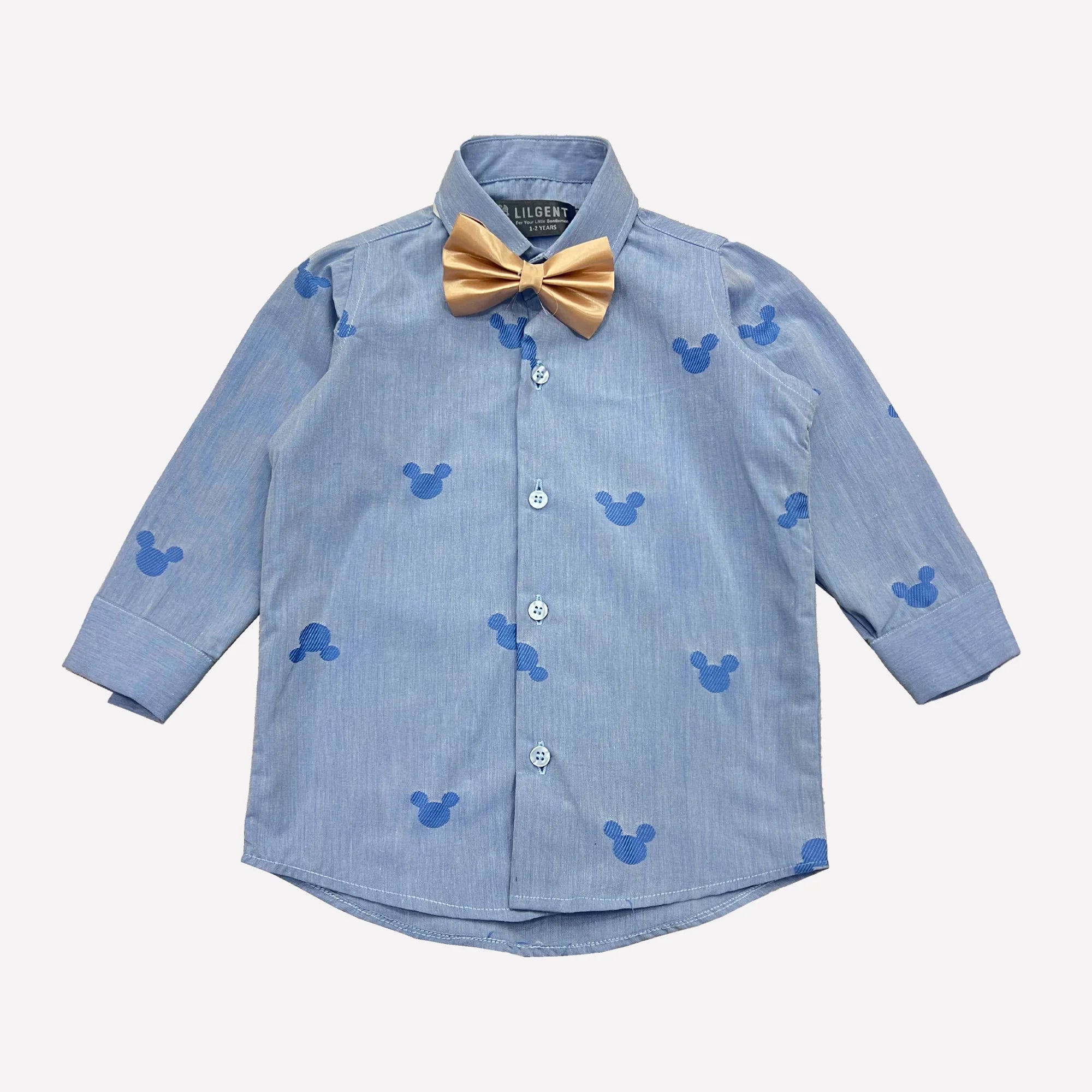 Baby Boy Mickey face shirt Skin pant Formal Gallis suit