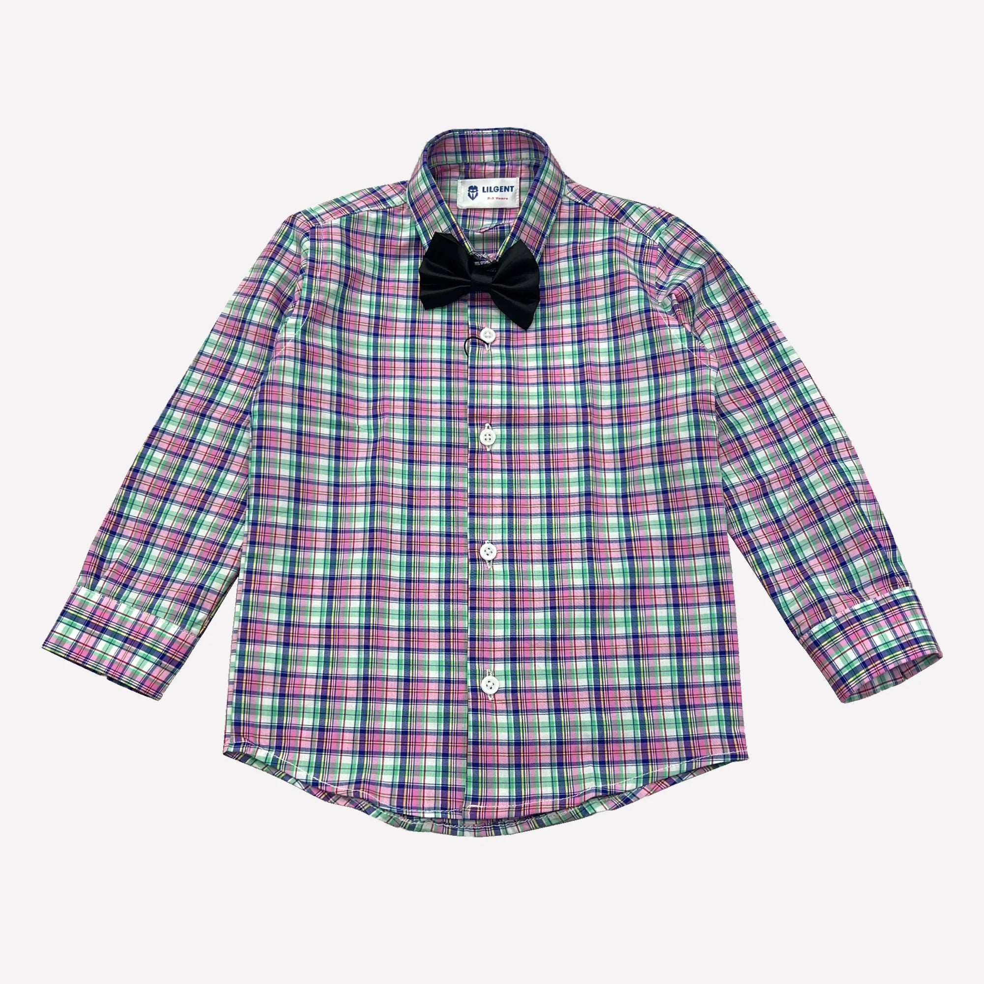 Baby Boy Green Multi Checked / Blue pant Formal Gallis suit