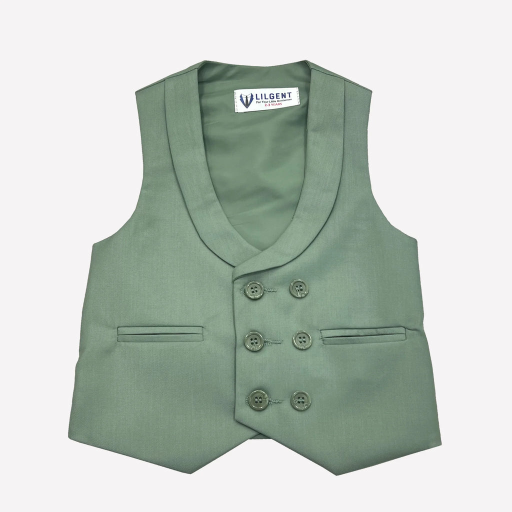 Baby Boy Sea Green Waistcoat Formal Set