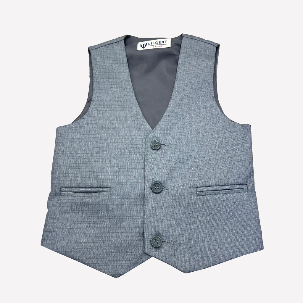 Baby Boy Light Self Waistcoat Formal Set