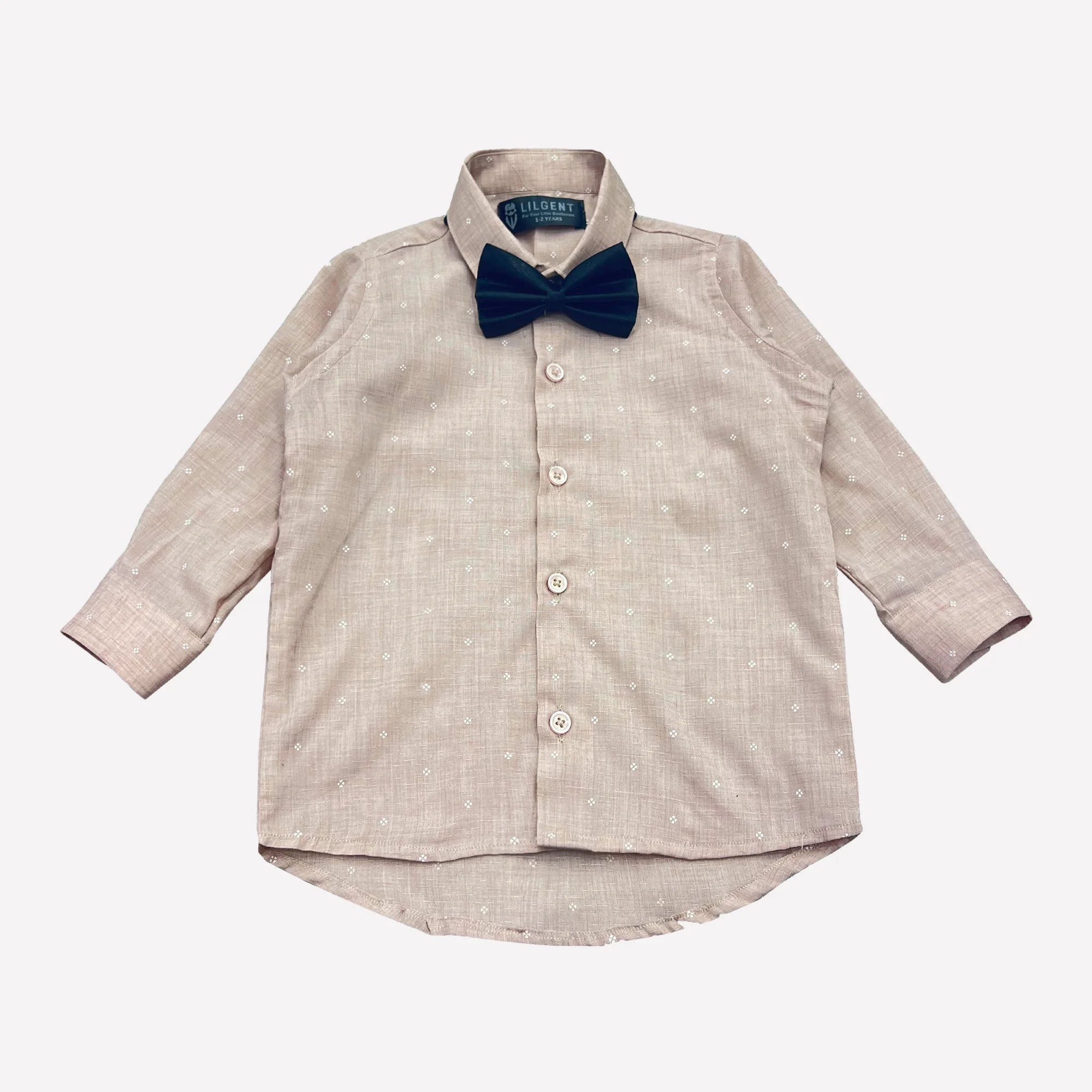 Baby Boy Pink Print Black pant Formal Gallis suit