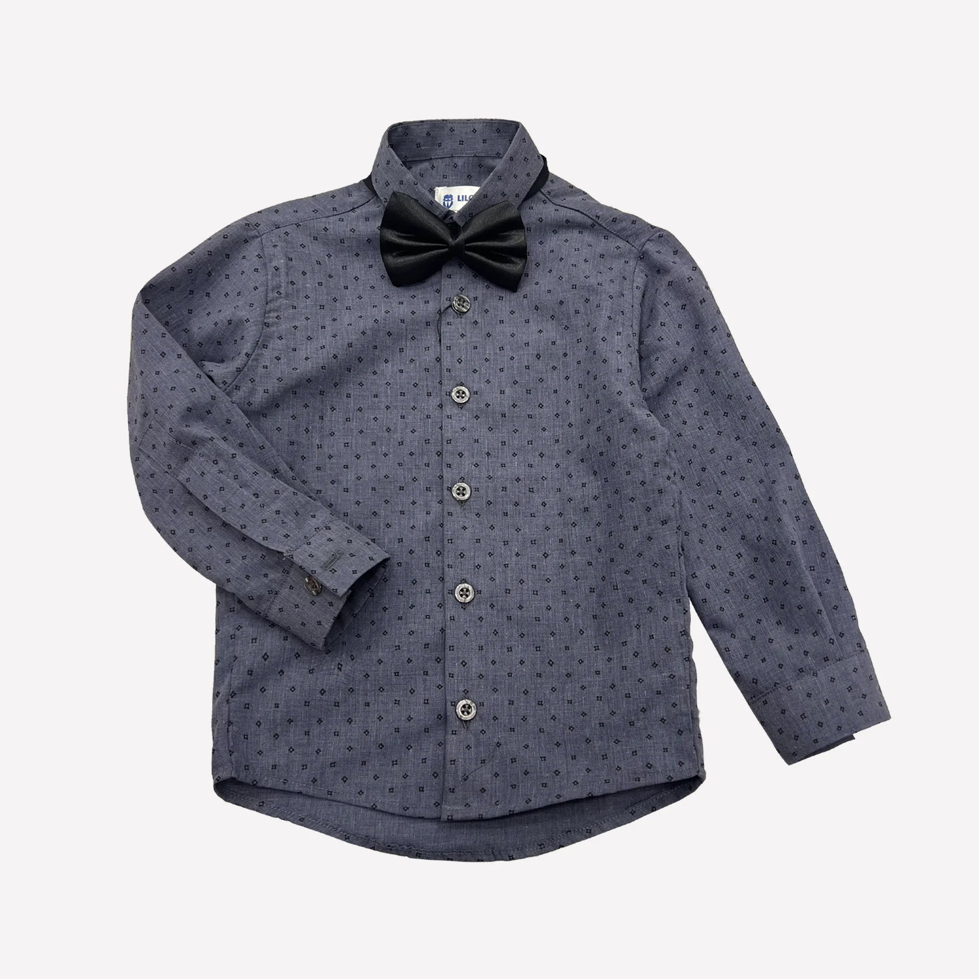 Baby Boy Dark Grey / Black pant Formal Gallis suit
