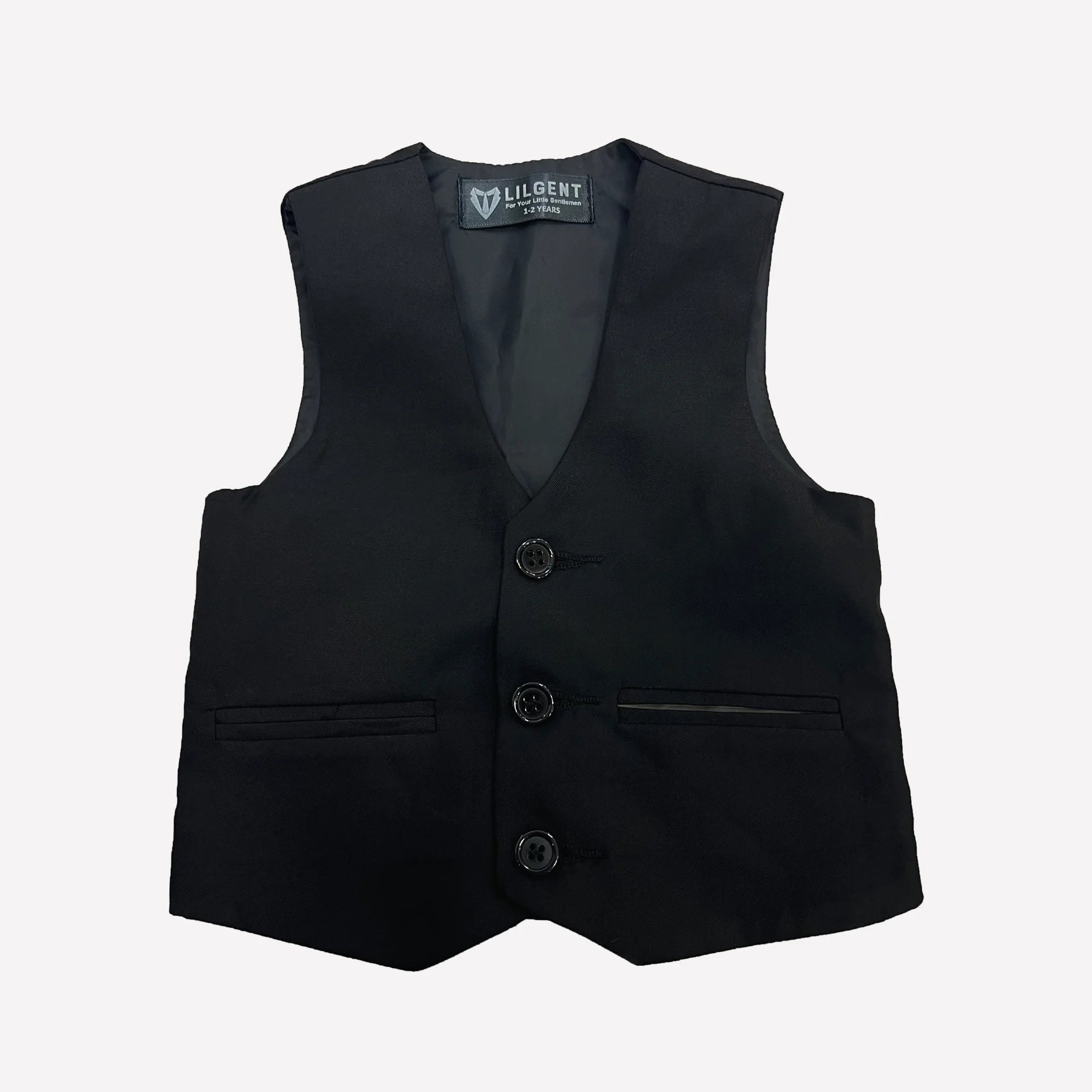 Baby Boy 4 Piece Plain Black Formal Suit