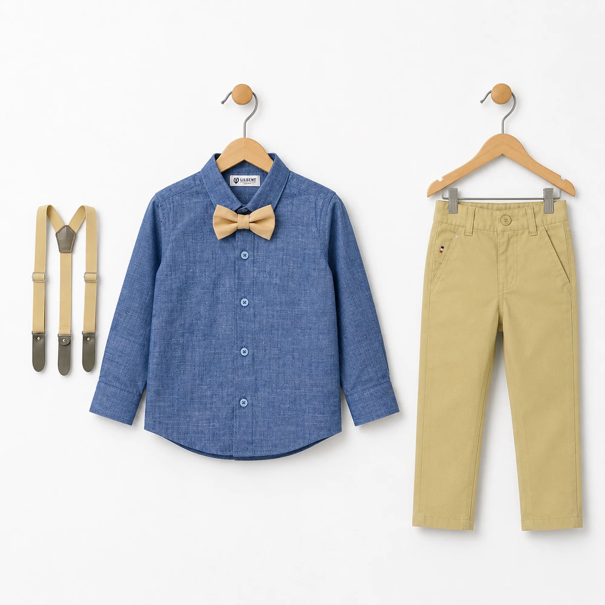 Baby Boy Shamray Blue Shirt / Skin pant Formal Gallis suit