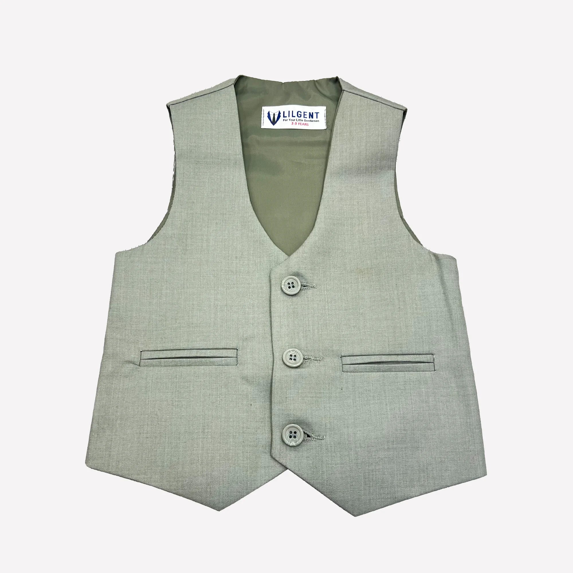 Baby Boy 4 Piece Coat Formal Suit Light Green Self