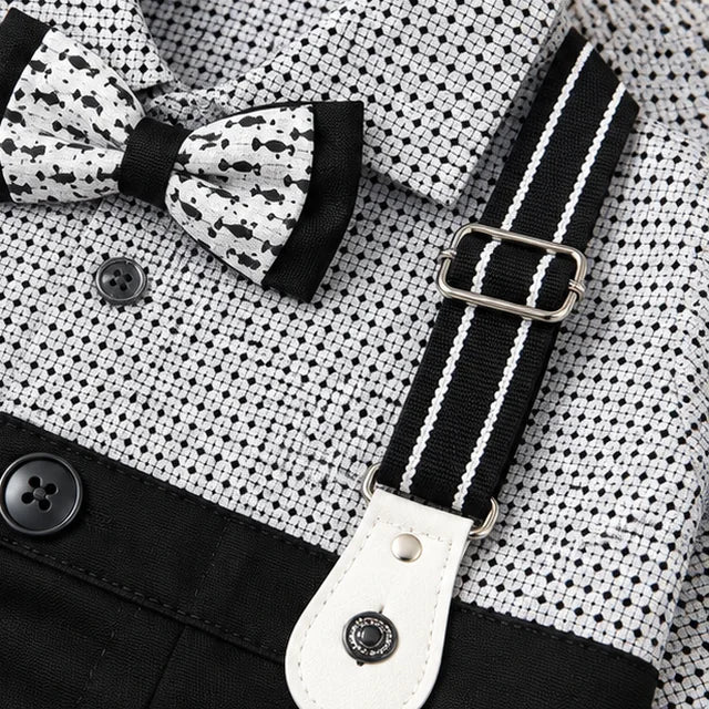 Baby boy formal romper article 10 fabric detail