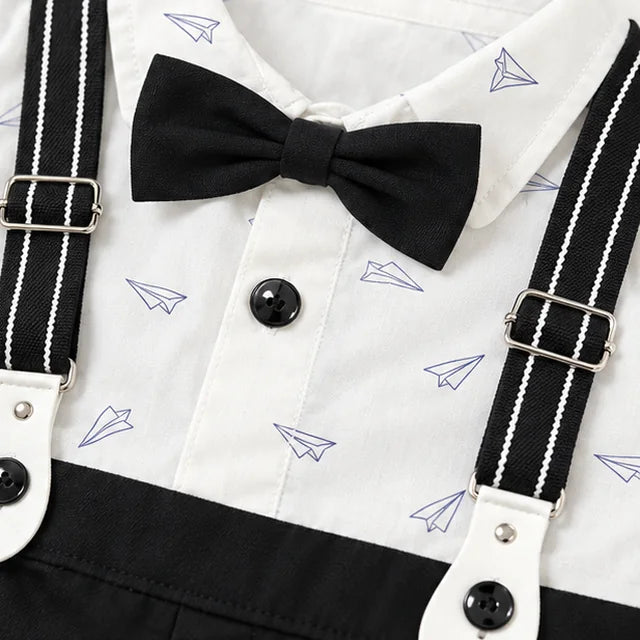 Baby boy formal romper article 5 fabric detail
